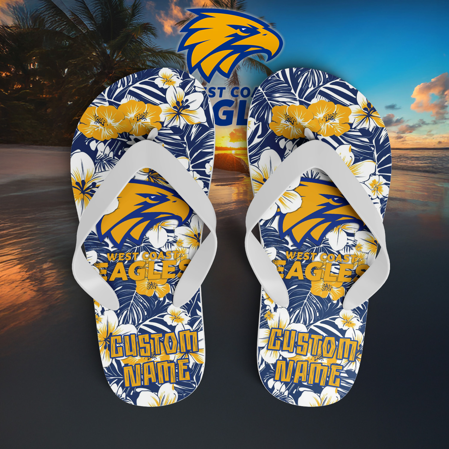 Auspiritmerch West Coast Eagles Personalized Flip Flops Gift For Fans