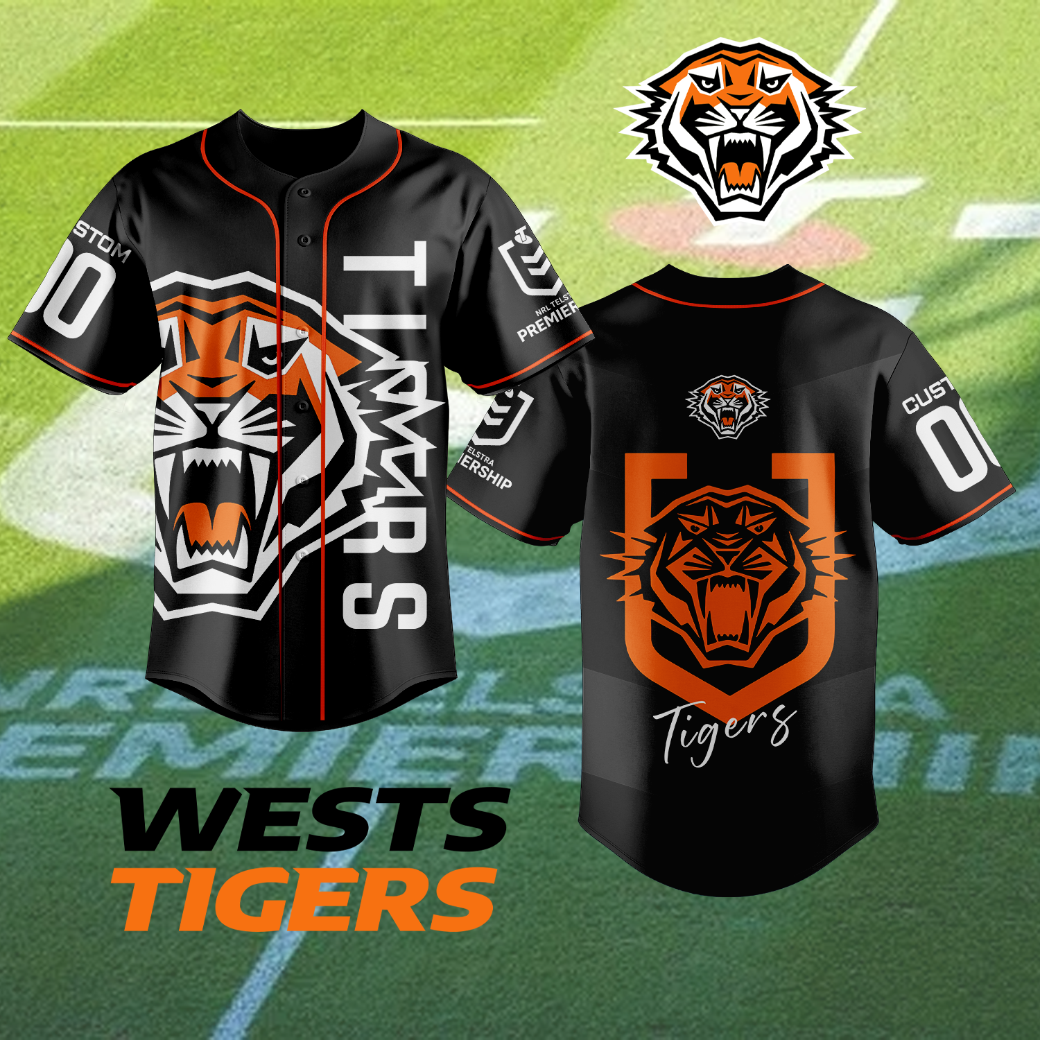 Auspiritmerch Wests Tigers Personalized Baseball Jersey Gifts For Fans