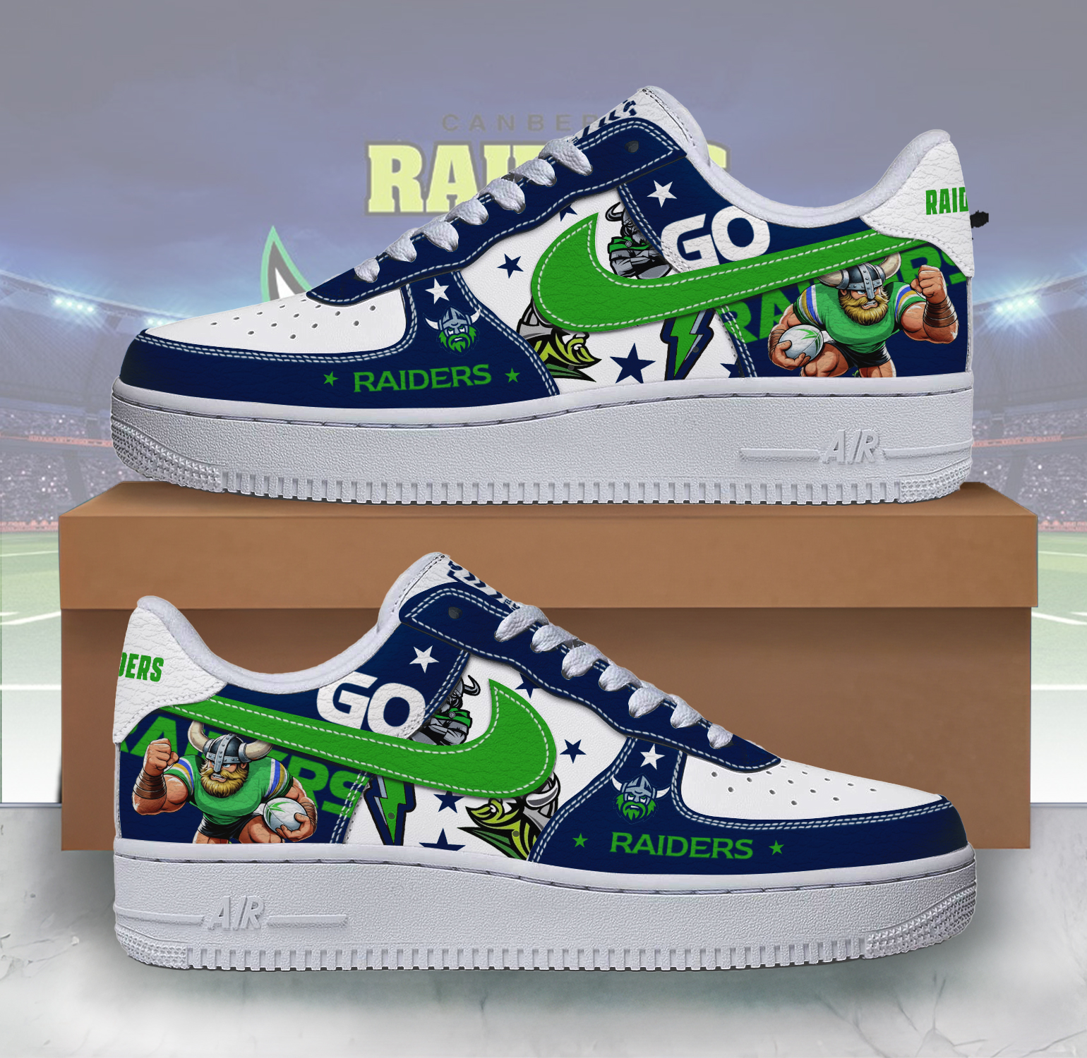 Auspiritmerch Canberra Raiders Sports Air Low-Top Sneakers Shoes For Men And Women