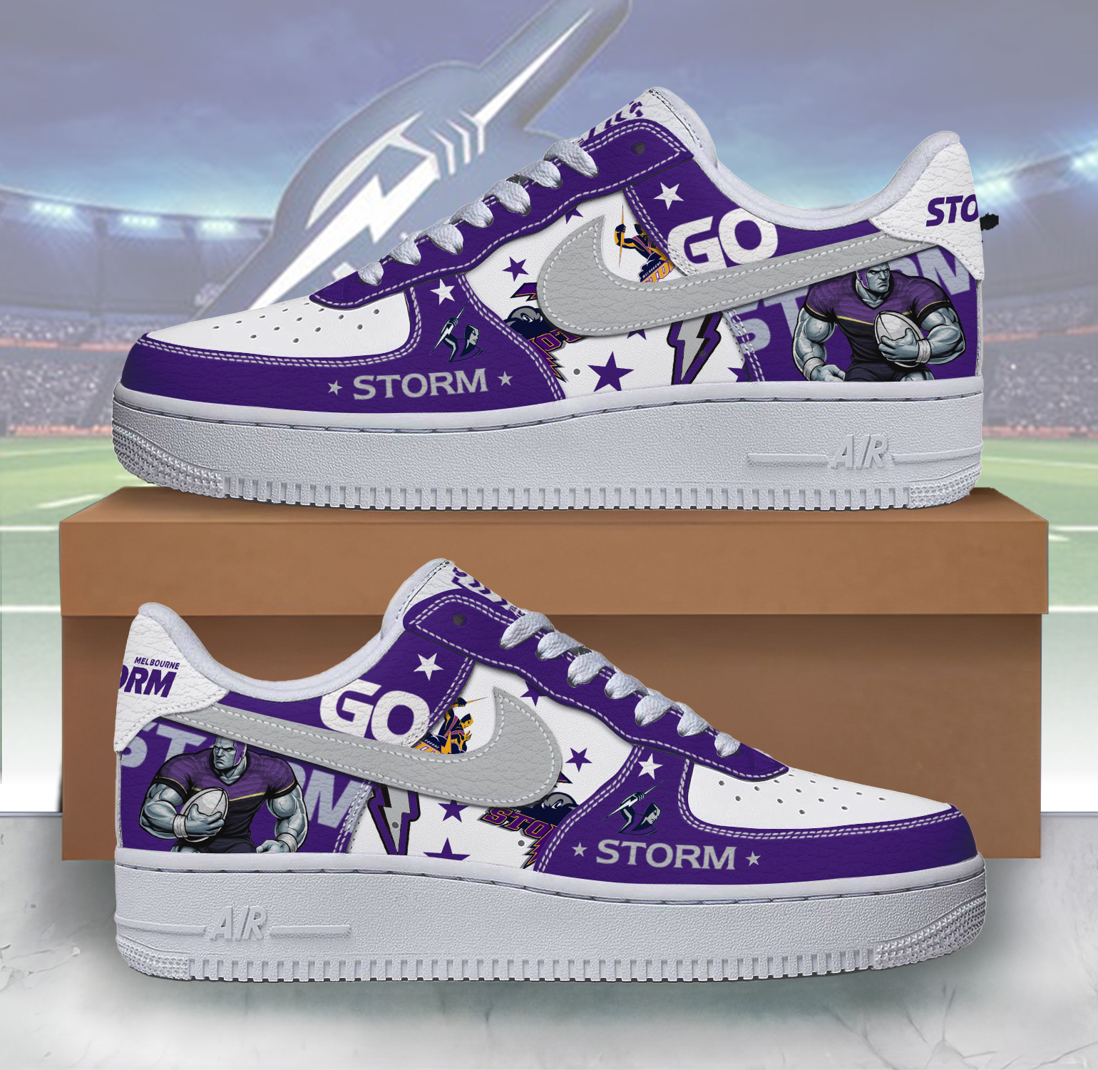 Auspiritmerch Melbourne Storm Sports Air Low-Top Sneakers Shoes For Men And Women