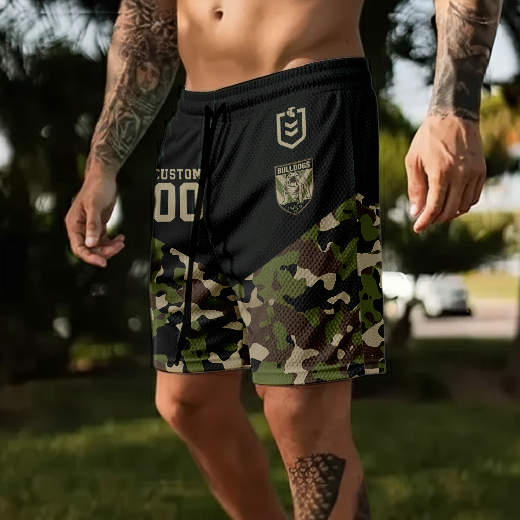 Auspiritmerch Canterbury-Bankstown Bulldogs Personalized Short Pants Gift For Fans