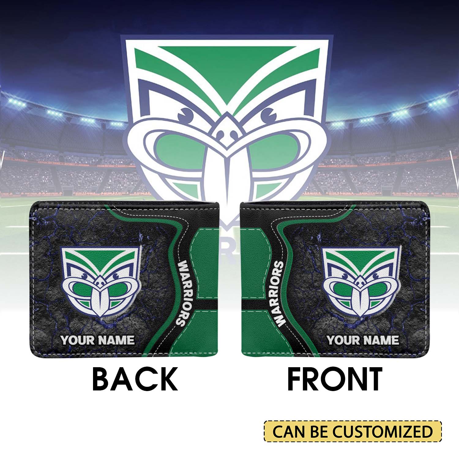 Auspiritmerch New Zealand Warriors Personalized Leather Wallet Gift For Fans