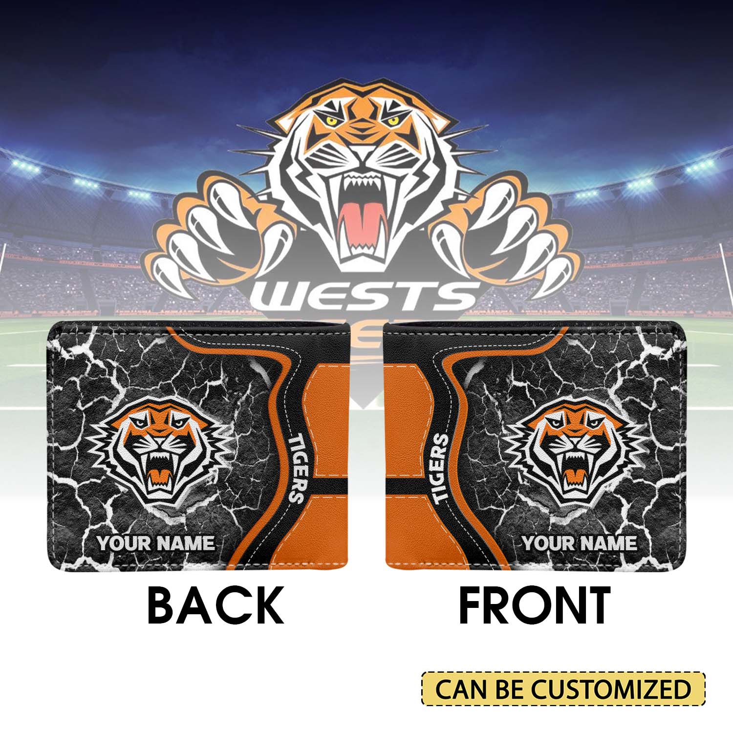 Auspiritmerch Wests Tigers Personalized Leather Wallet Gift For Fans