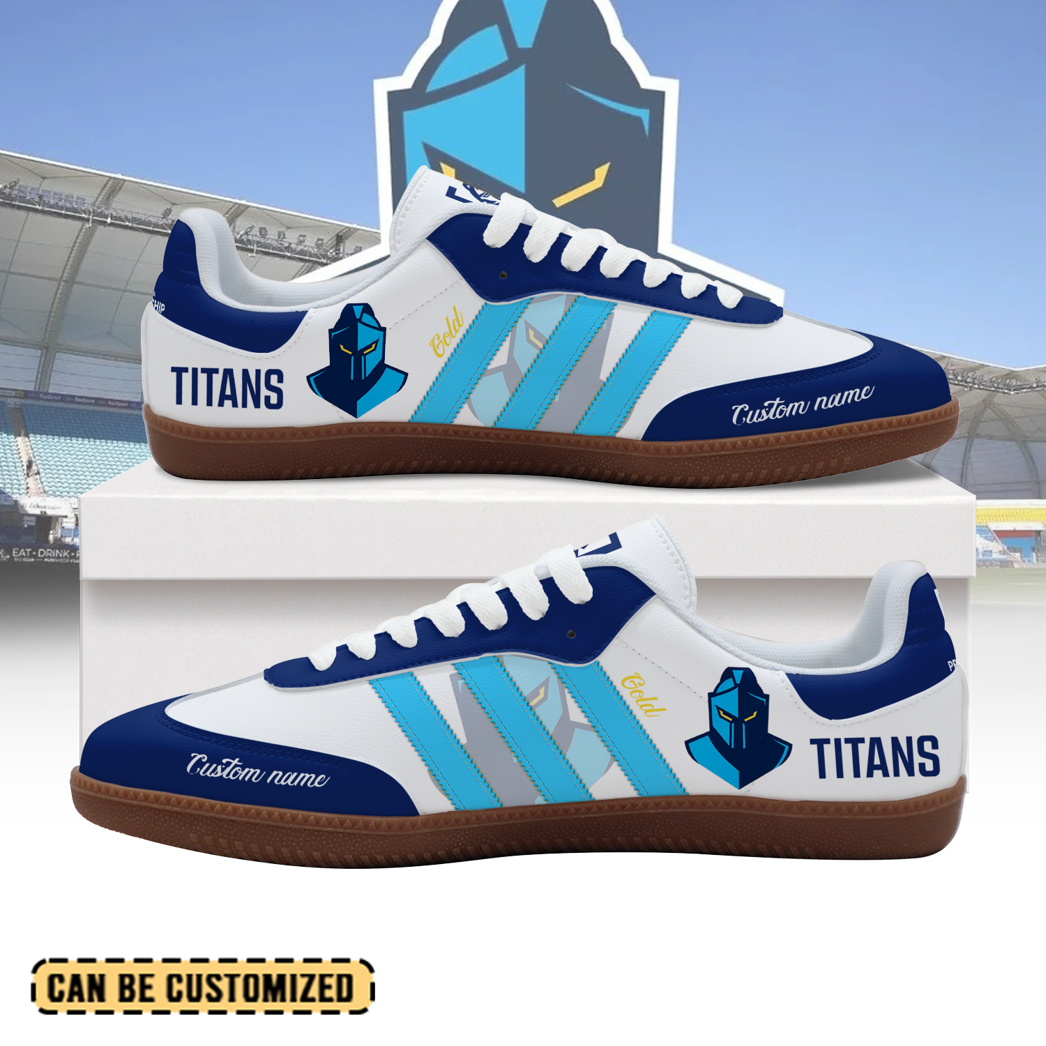 Auspiritmerch Gold Coast Titans Samba Shoes For Men And Women