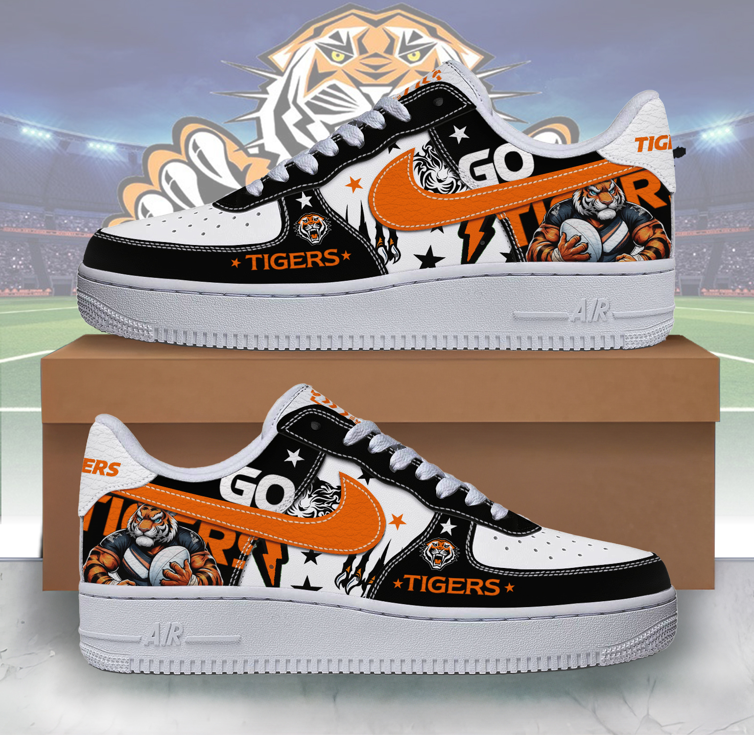 Auspiritmerch Wests Tigers Sports Air Low-Top Sneakers Shoes For Men And Women