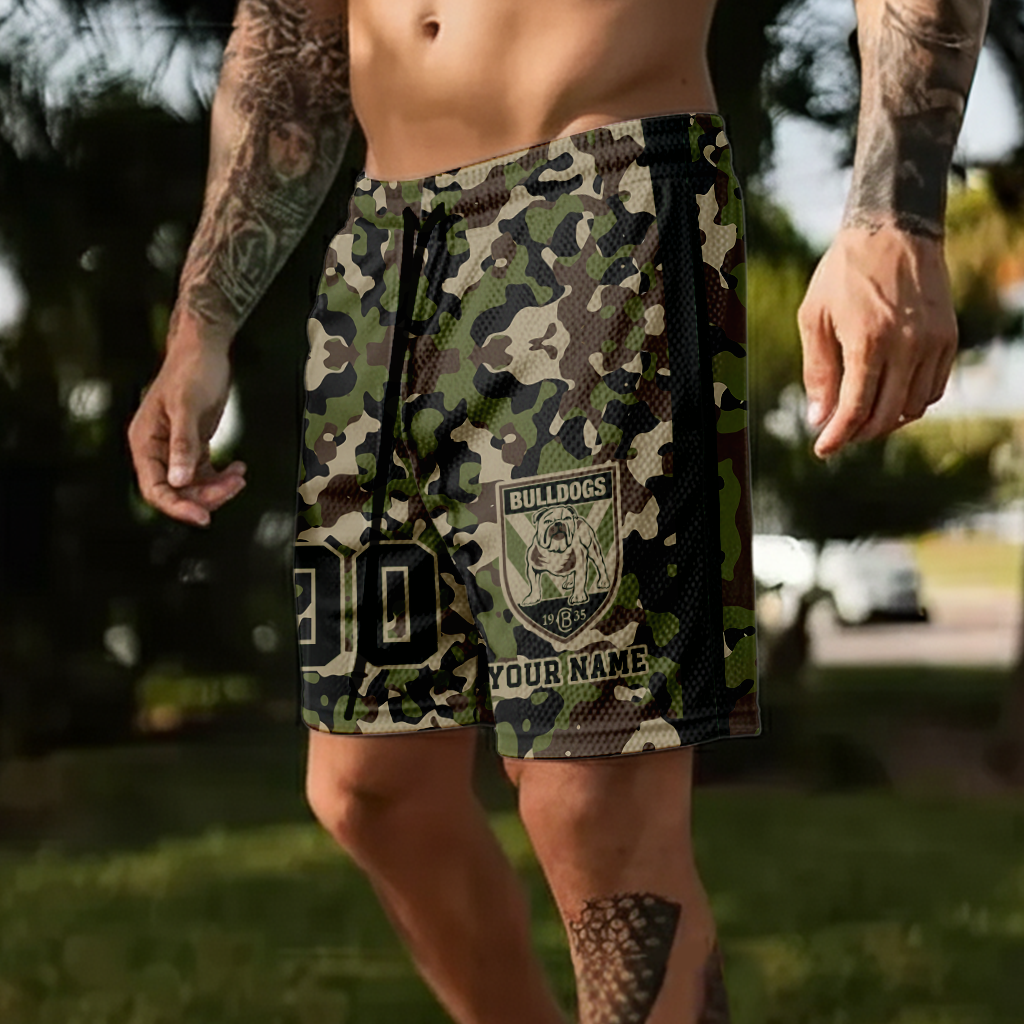 Auspiritmerch Canterbury-Bankstown Bulldogs Personalized Short Pants Gift For Fans