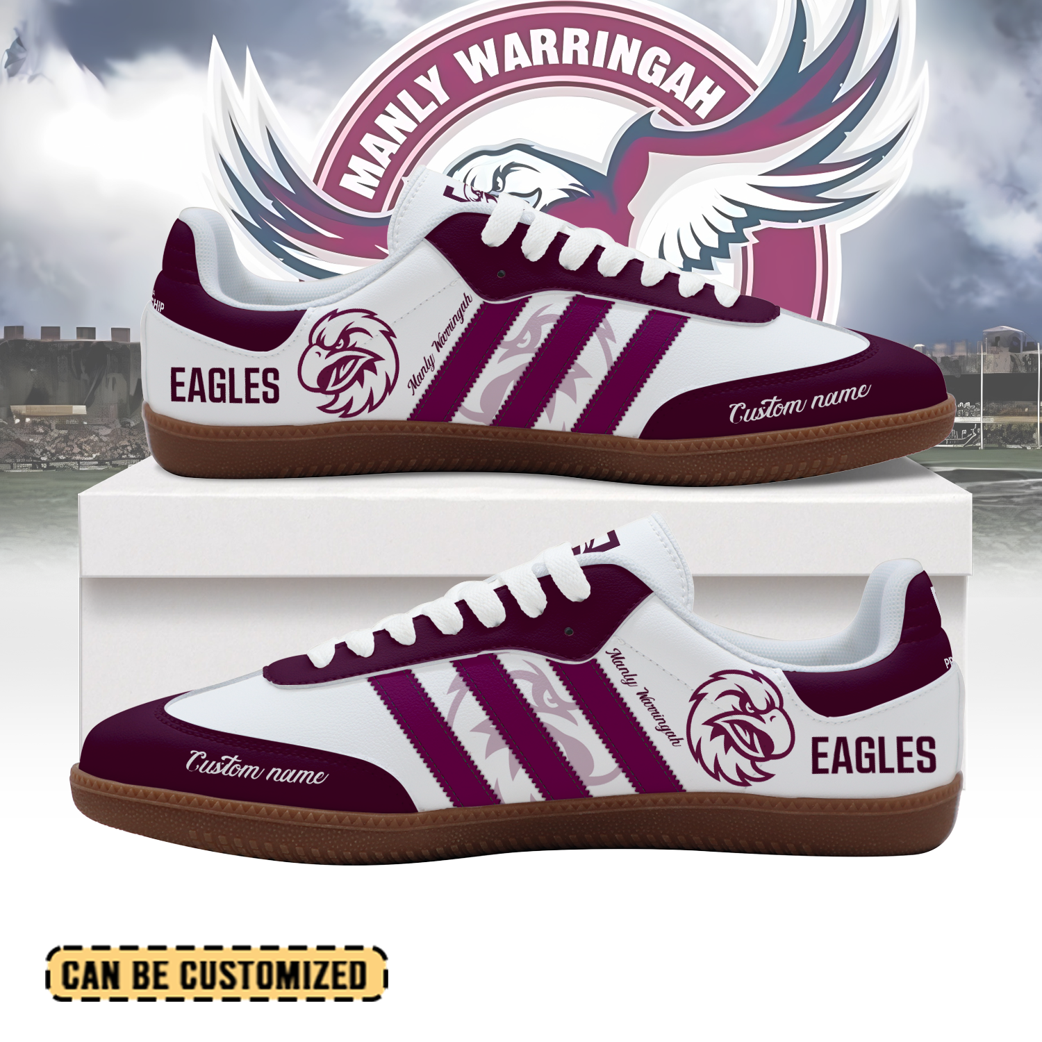 Auspiritmerch Manly Warringah Sea Eagles Samba Shoes For Men And Women