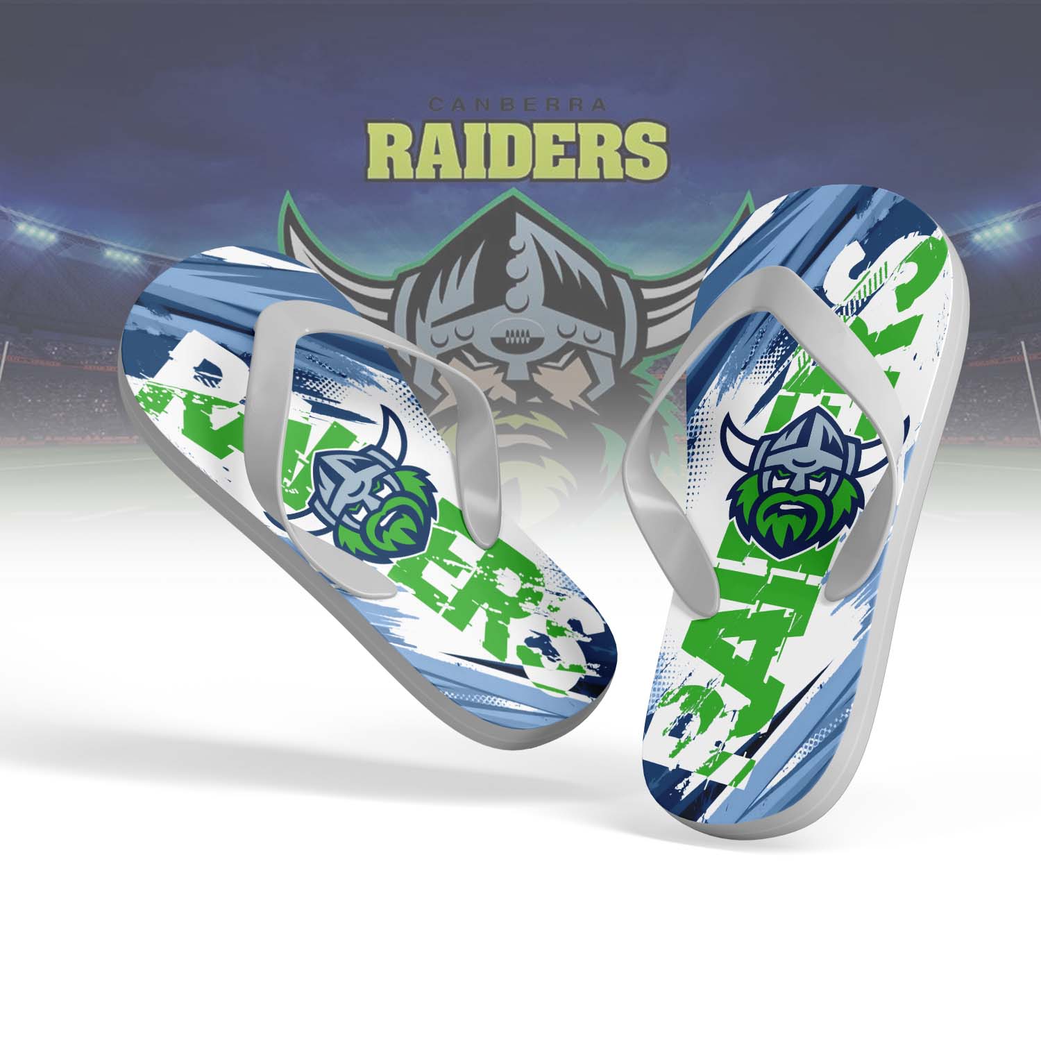 Auspiritmerch Canberra Raiders Personalized Flip Flops Gift For Fans