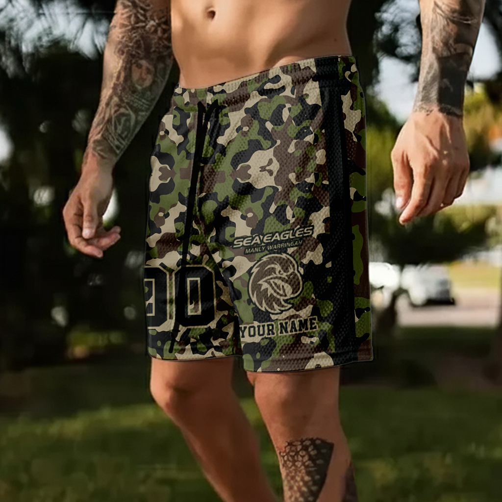 Auspiritmerch Manly Warringah Sea Eagles Personalized Short Pants Gift For Fans