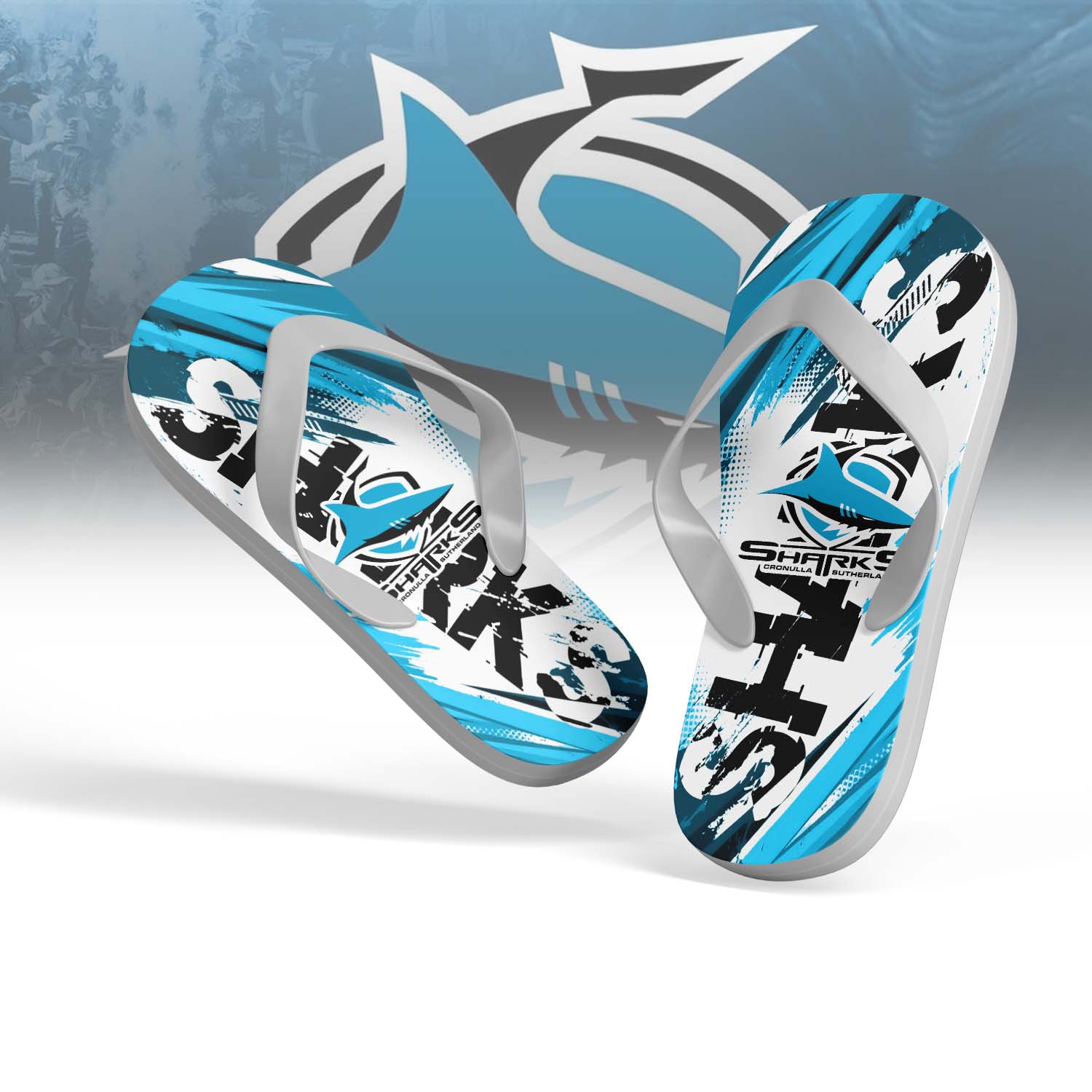 Auspiritmerch Cronulla-Sutherland Sharks Personalized Flip Flops Gift For Fans