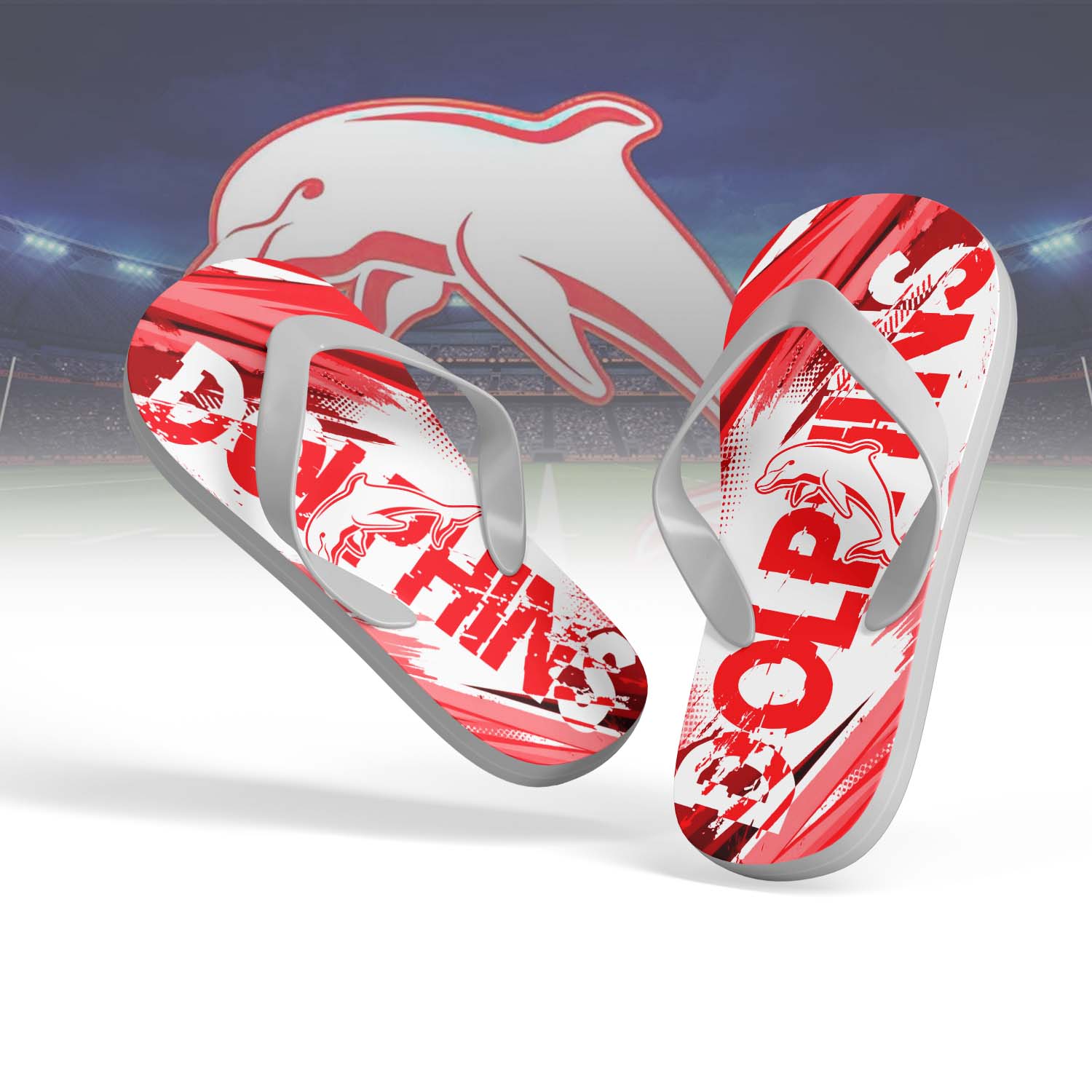 Auspiritmerch Dolphins Personalized Flip Flops Gift For Fans