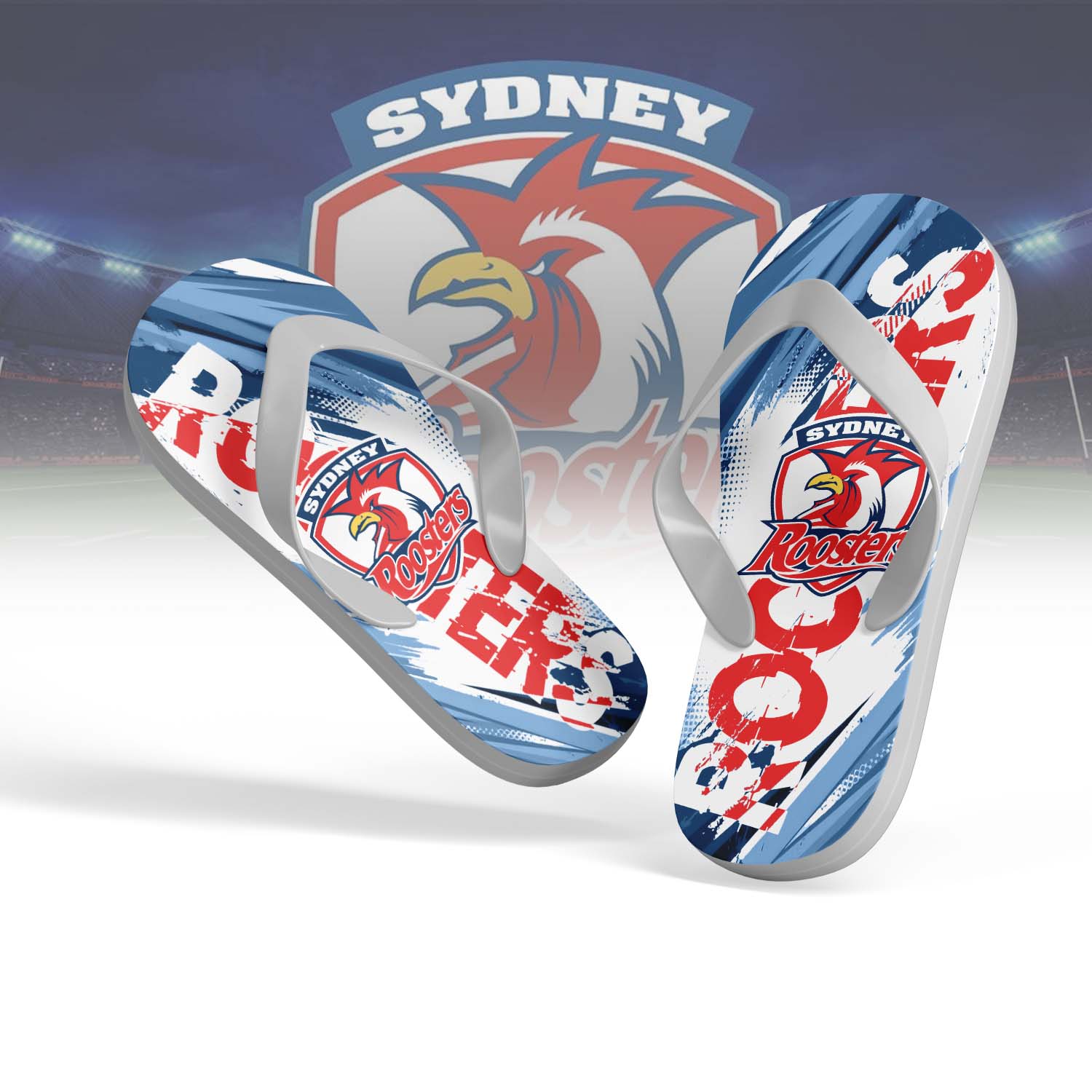 Auspiritmerch Sydney Roosters Personalized Flip Flops Gift For Fans