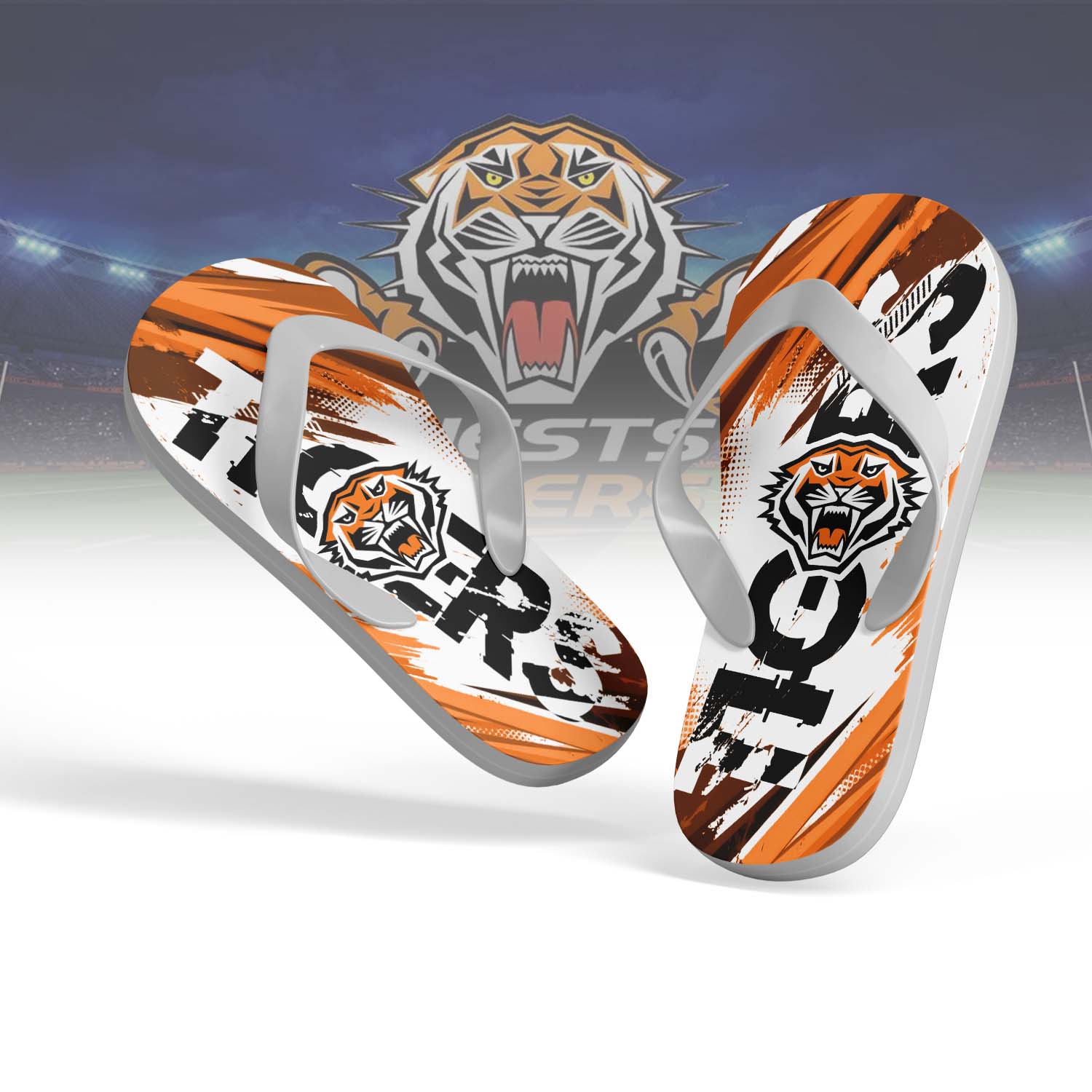 Auspiritmerch Wests Tigers Personalized Flip Flops Gift For Fans