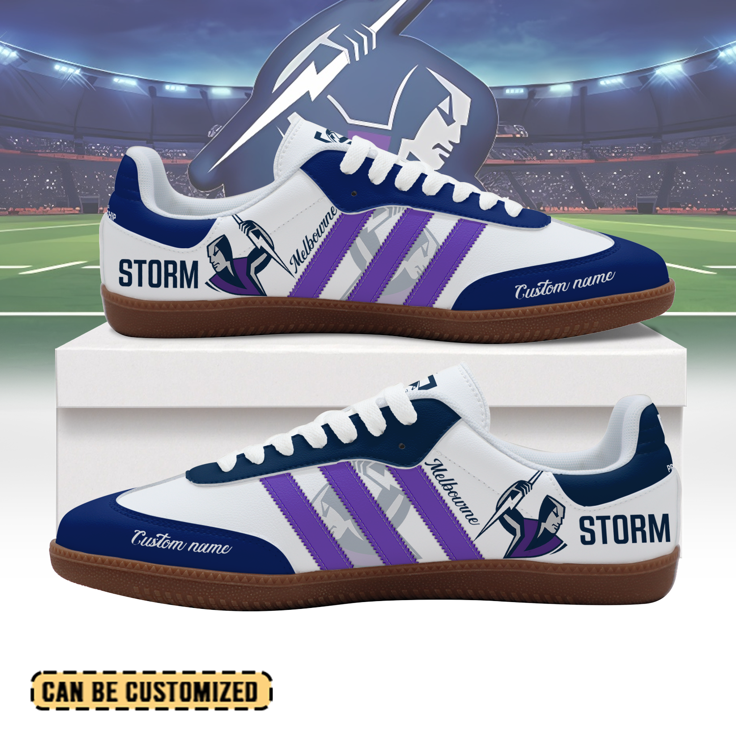 Auspiritmerch Melbourne Storm Samba Shoes For Men And Women