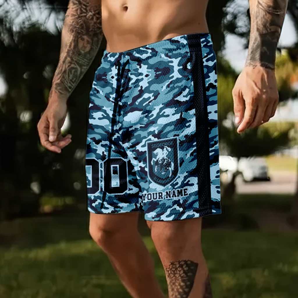 Auspiritmerch St. George Illawarra Dragons Personalized Short Pants Gift For Fans