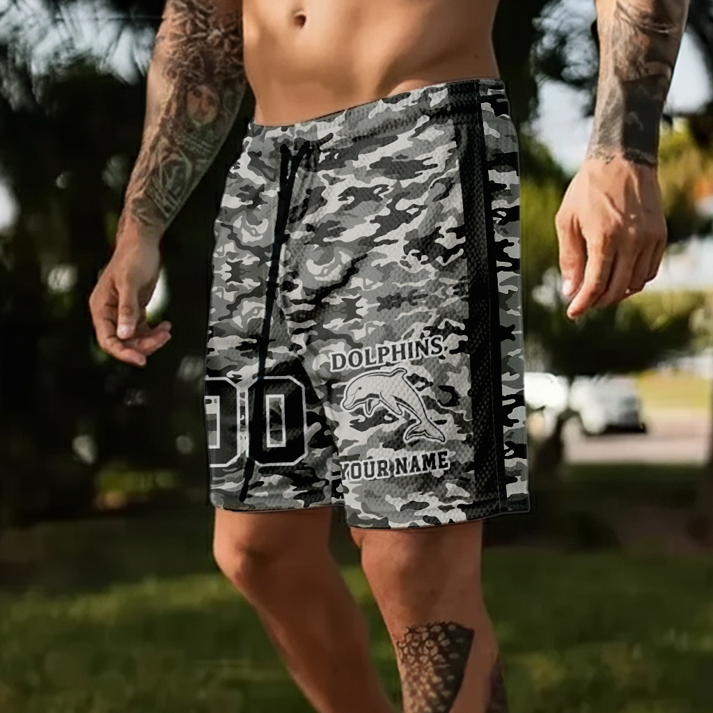 Auspiritmerch Dolphins Personalized Short Pants Gift For Fans