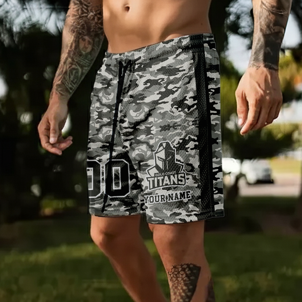 Auspiritmerch Gold Coast Titans Personalized Short Pants Gift For Fans