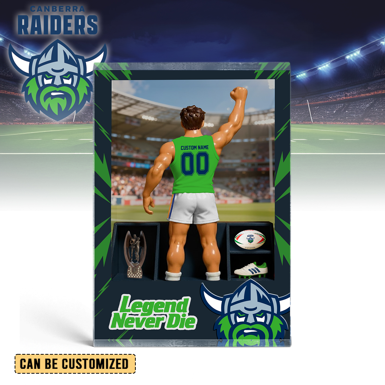 Auspiritmerch Canberra Raiders Personalized Sports Acrylic Block Plaque Gift For Fans