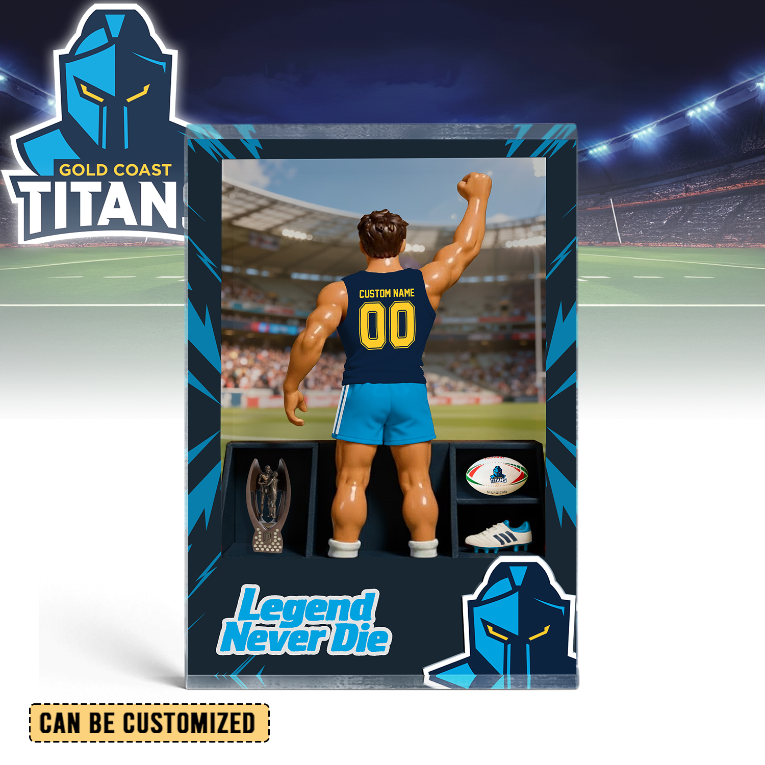 Auspiritmerch Gold Coast Titans Personalized Sports Acrylic Block Plaque Gift For Fans