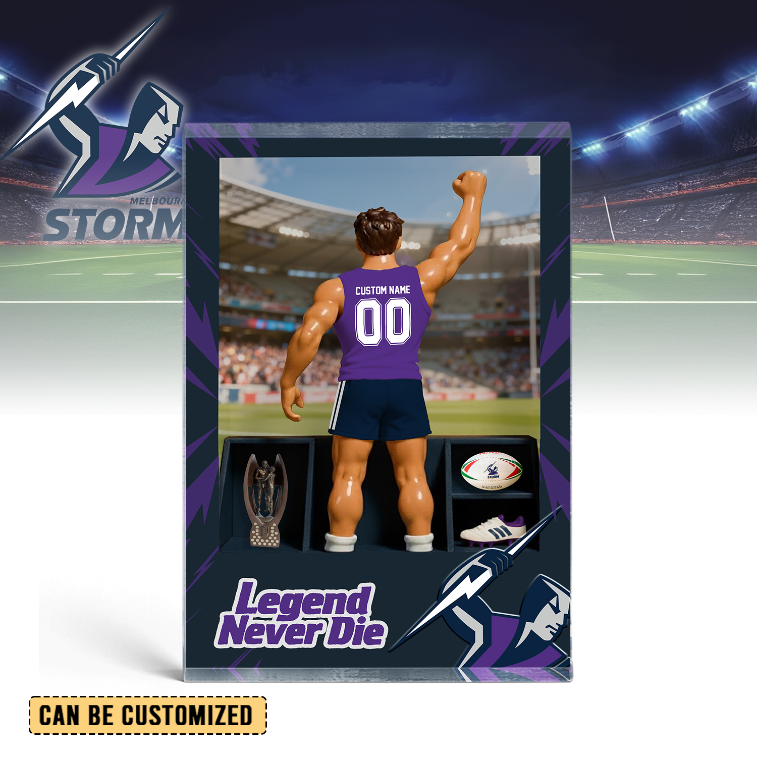 Auspiritmerch Melbourne Storm Personalized Sports Acrylic Block Plaque Gift For Fans