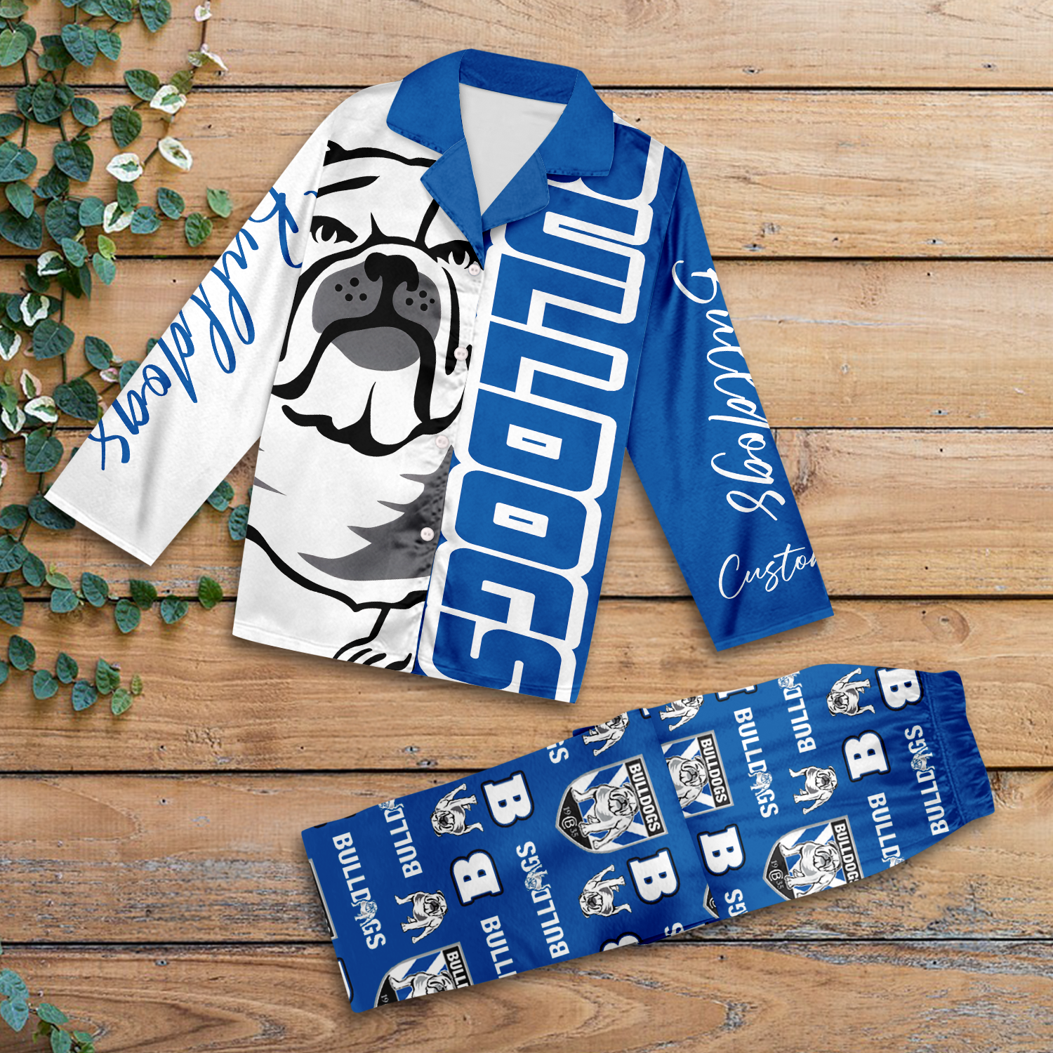 Auspiritmerch Canterbury-Bankstown Bulldogs Personalized Long Pajamas Set Gifts For Fans