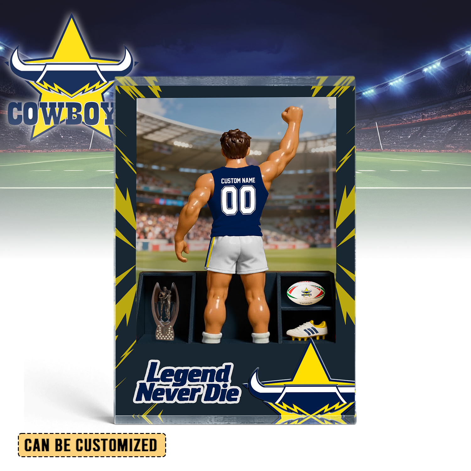 Auspiritmerch North Queensland Cowboys Personalized Sports Acrylic Block Plaque Gift For Fans