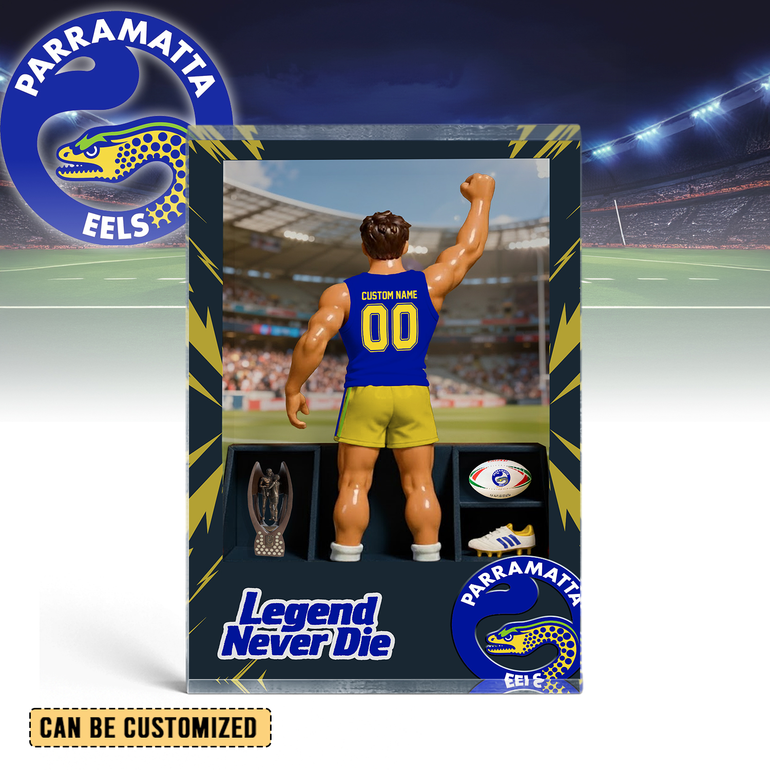 Auspiritmerch Parramatta Eels Personalized Sports Acrylic Block Plaque Gift For Fans