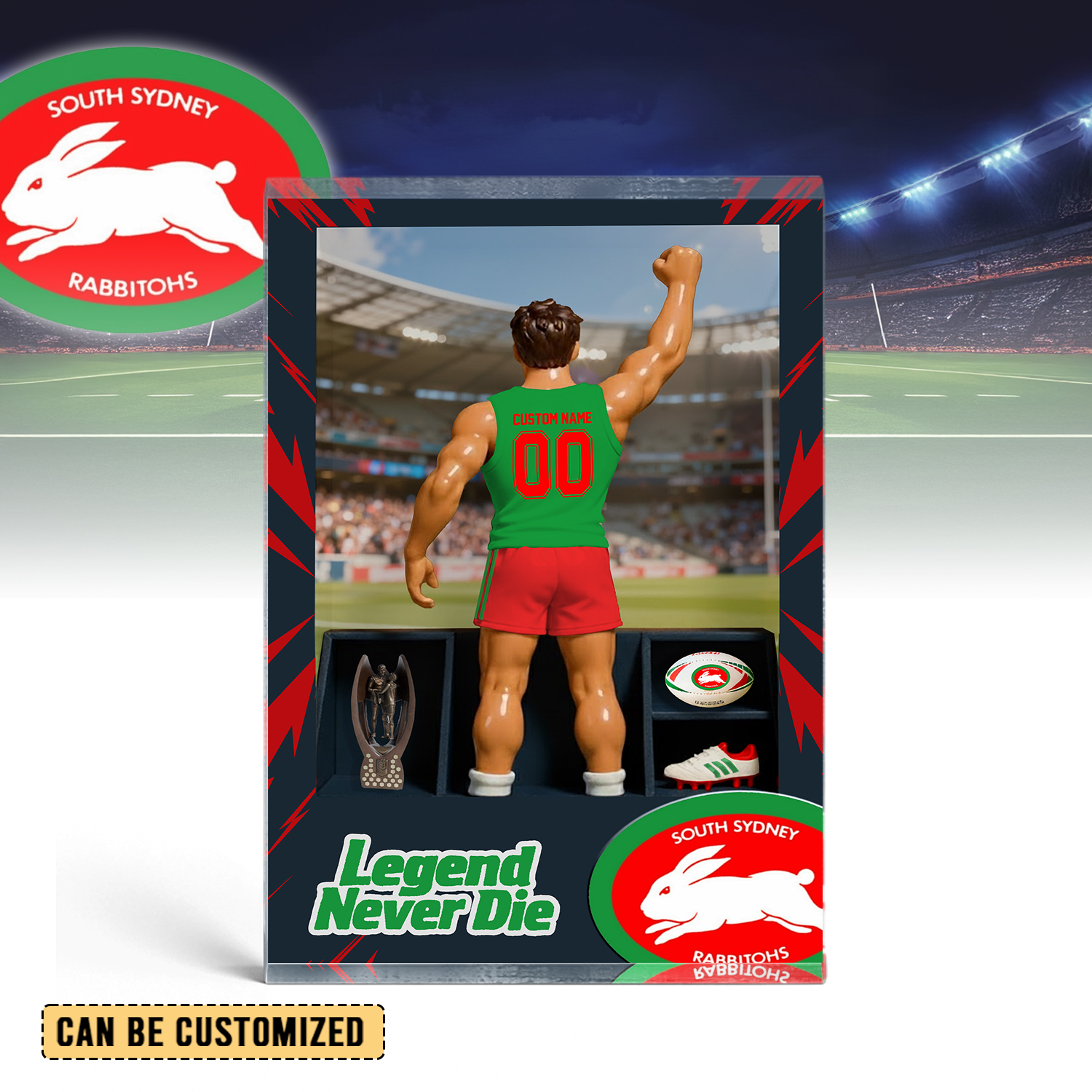Auspiritmerch South Sydney Rabbitohs Personalized Sports Acrylic Block Plaque Gift For Fans