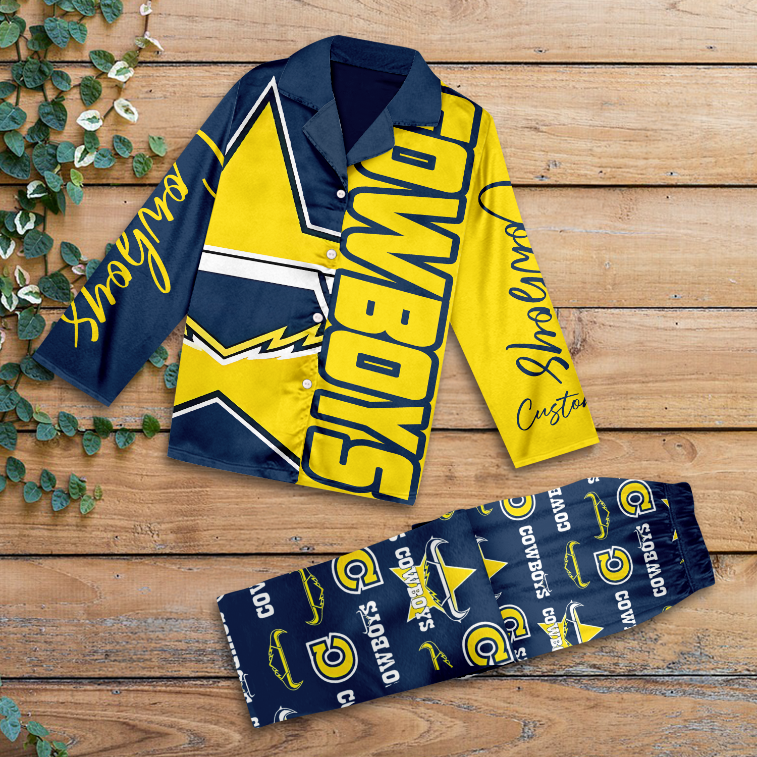 Auspiritmerch North Queensland Cowboys Personalized Long Pajamas Set Gifts For Fans