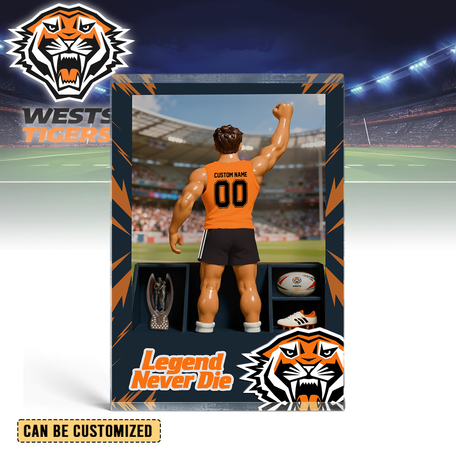 Auspiritmerch Wests Tigers Personalized Sports Acrylic Block Plaque Gift For Fans