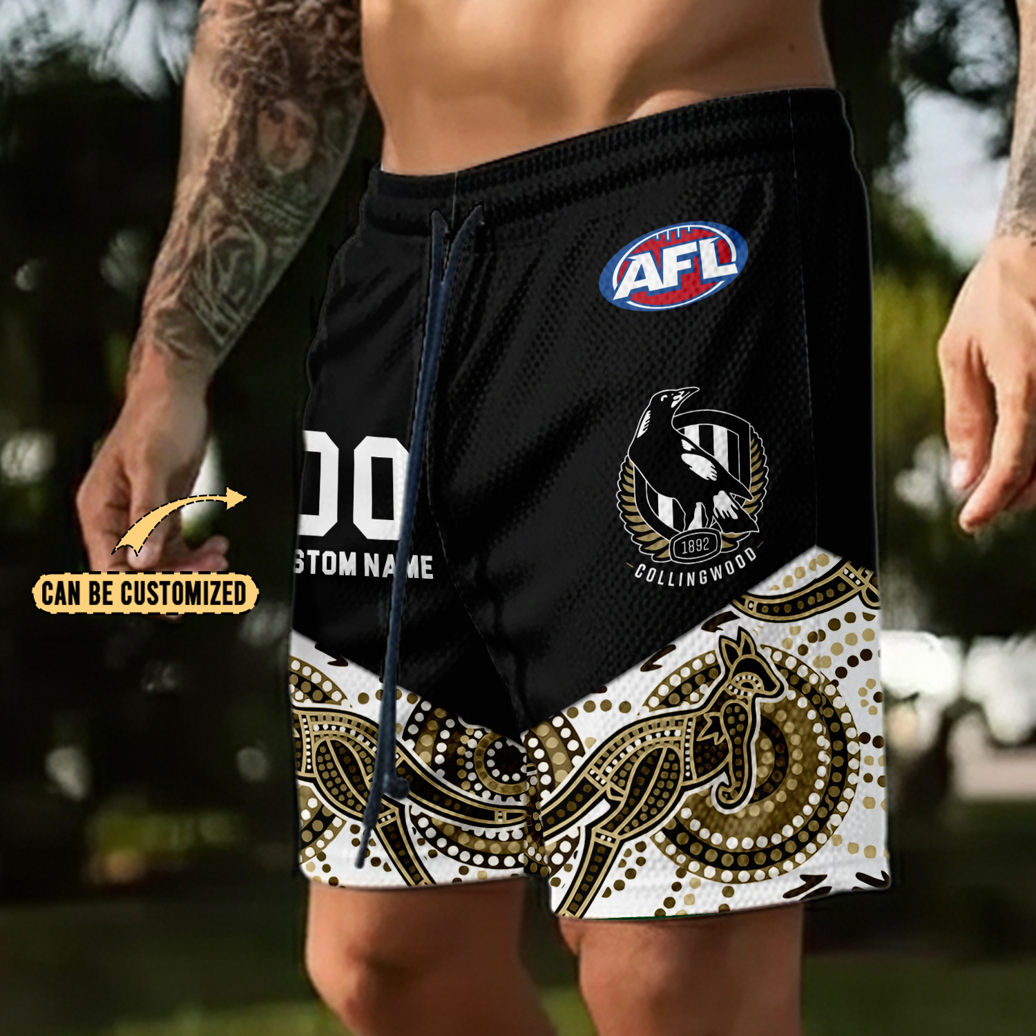 Auspiritmerch Collingwood Magpies Personalized Short Pants Gift For Fans