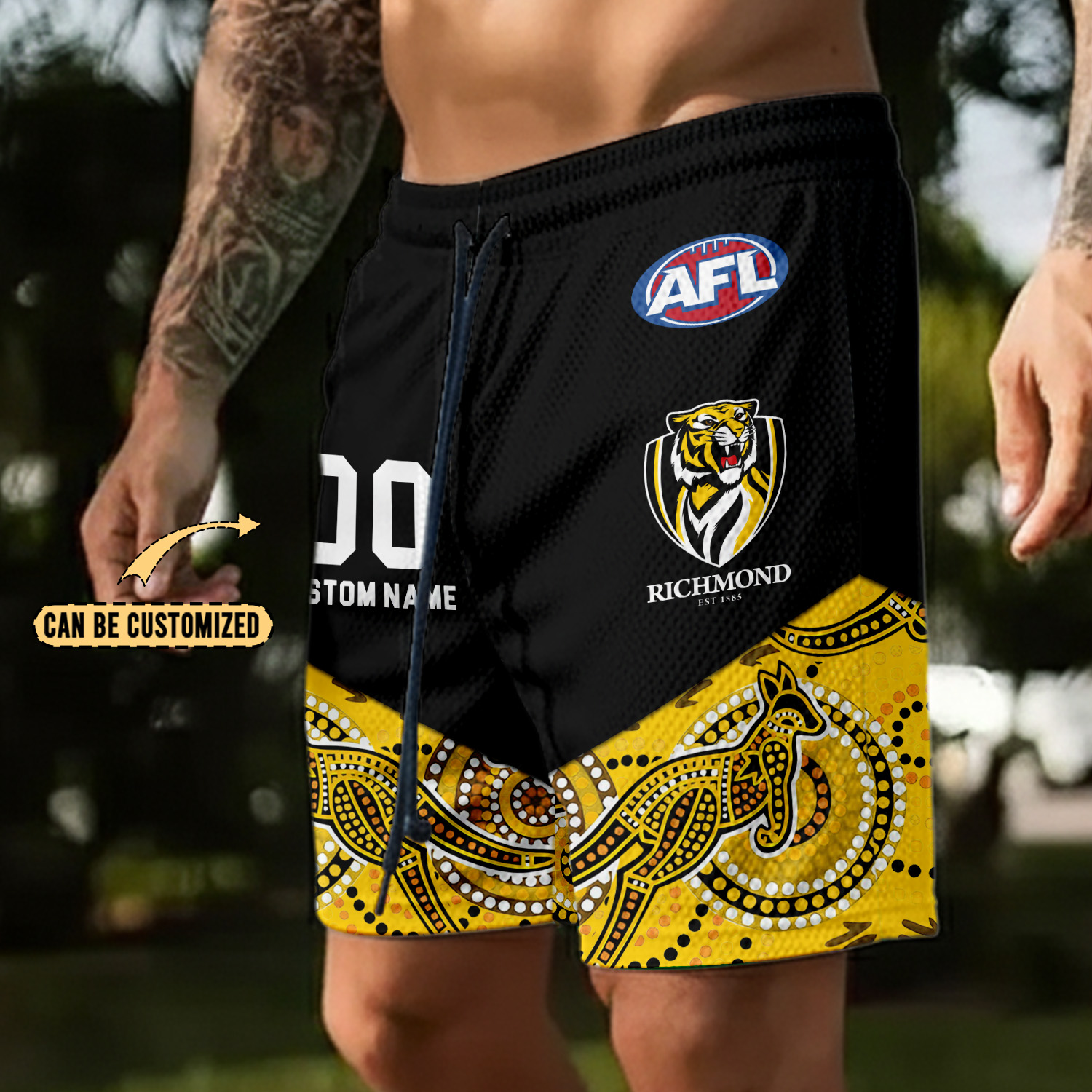 Auspiritmerch Richmond Tigers Personalized Short Pants Gift For Fans