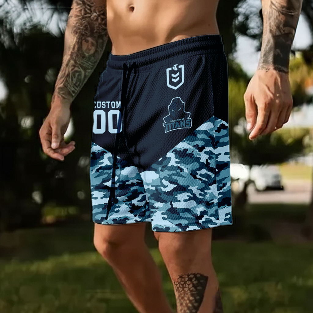 Auspiritmerch Gold Coast Titans Personalized Short Pants Gift For Fans