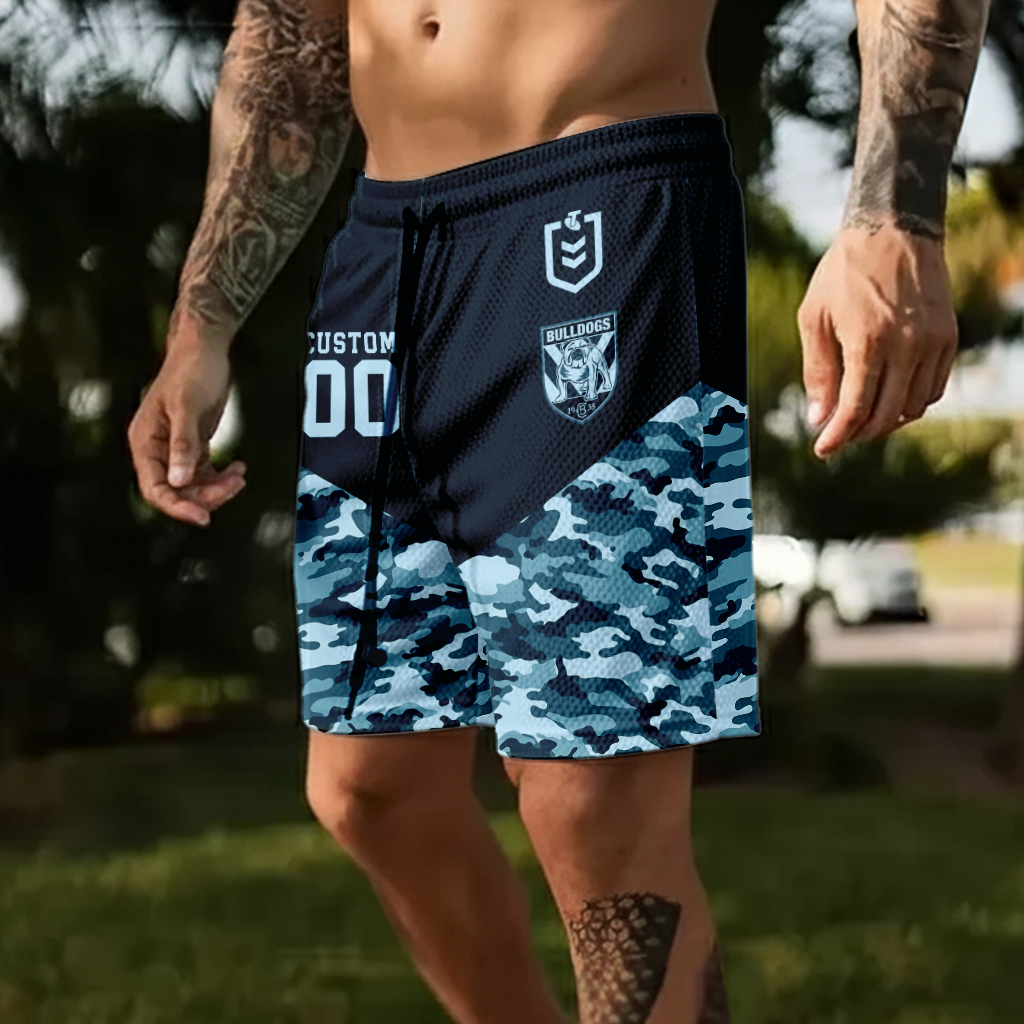 Auspiritmerch Canterbury-Bankstown Bulldogs Personalized Short Pants Gift For Fans