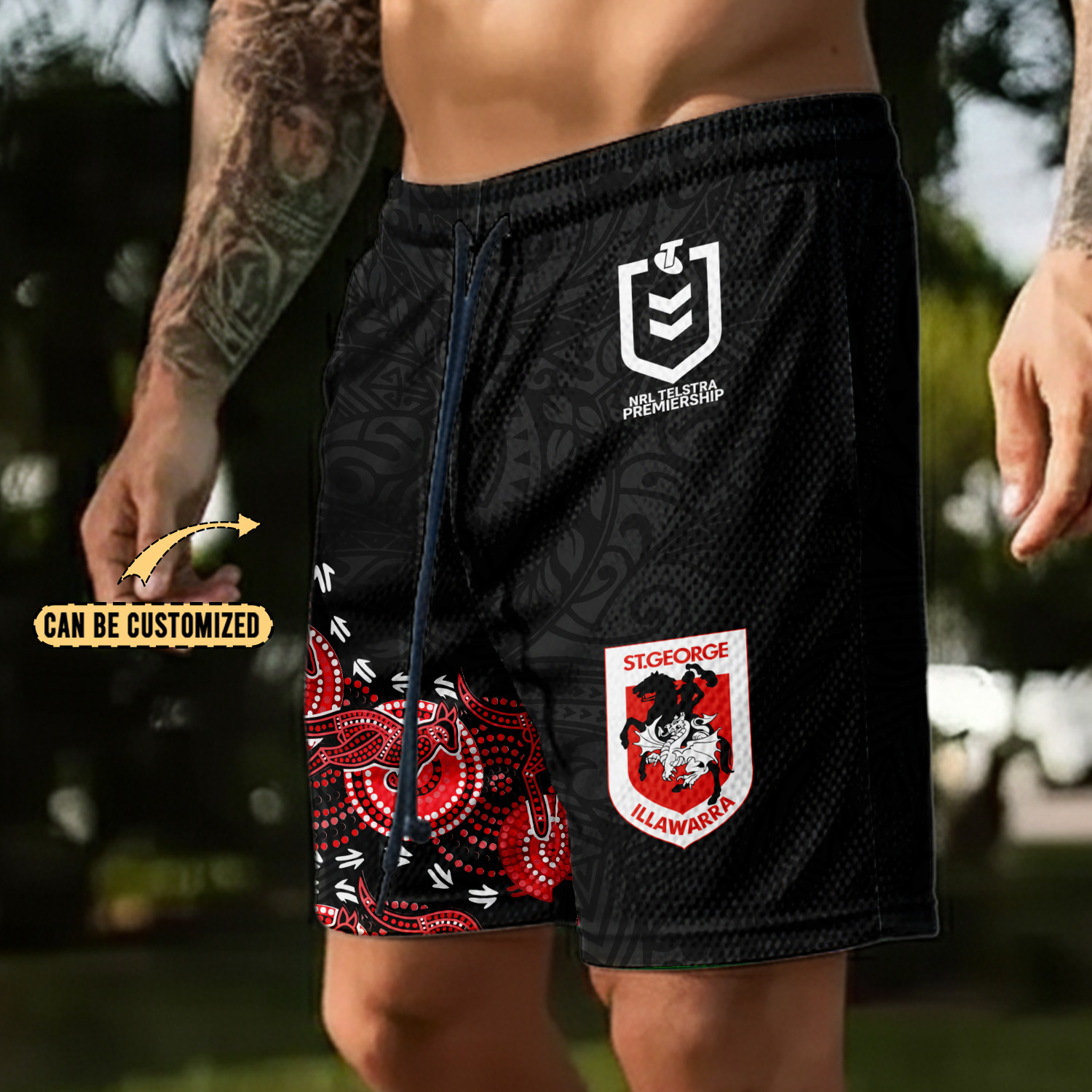 Auspiritmerch St. George Illawarra Dragons Personalized Short Pants Gift For Fans