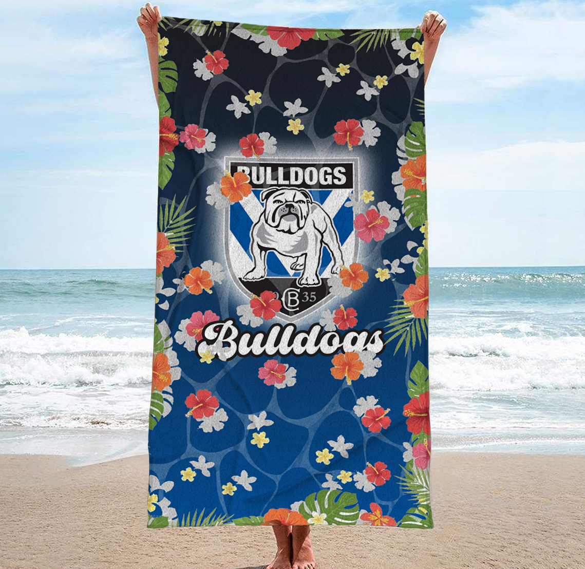 Auspiritmerch Canterbury-Bankstown Bulldogs Personalized Pool Travel Beach and Bath Towels for Kids and Adult