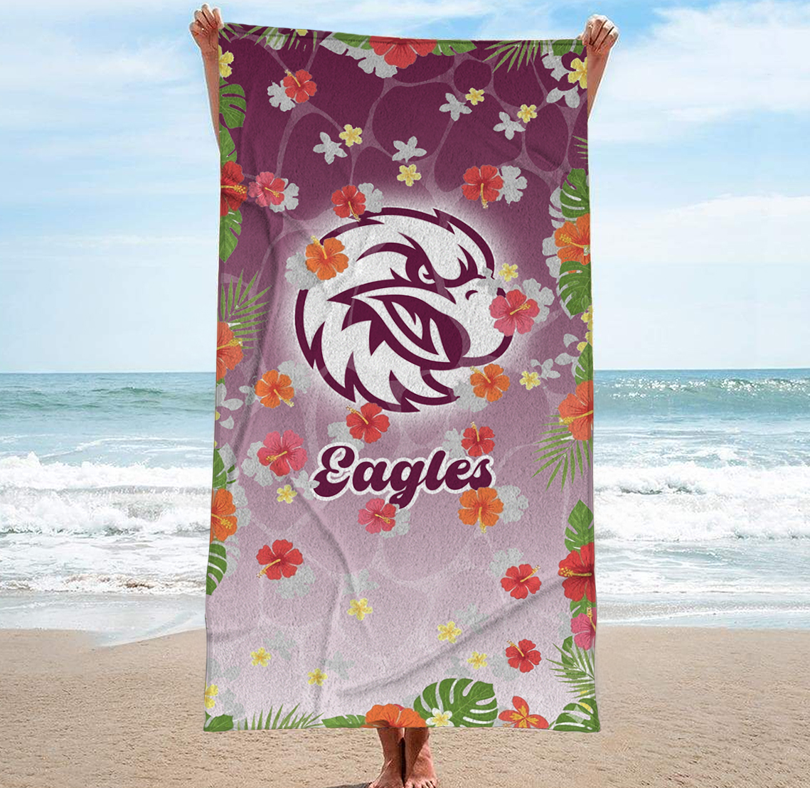 Auspiritmerch Manly Warringah Sea Eagles Personalized Pool Travel Beach and Bath Towels for Kids and Adult