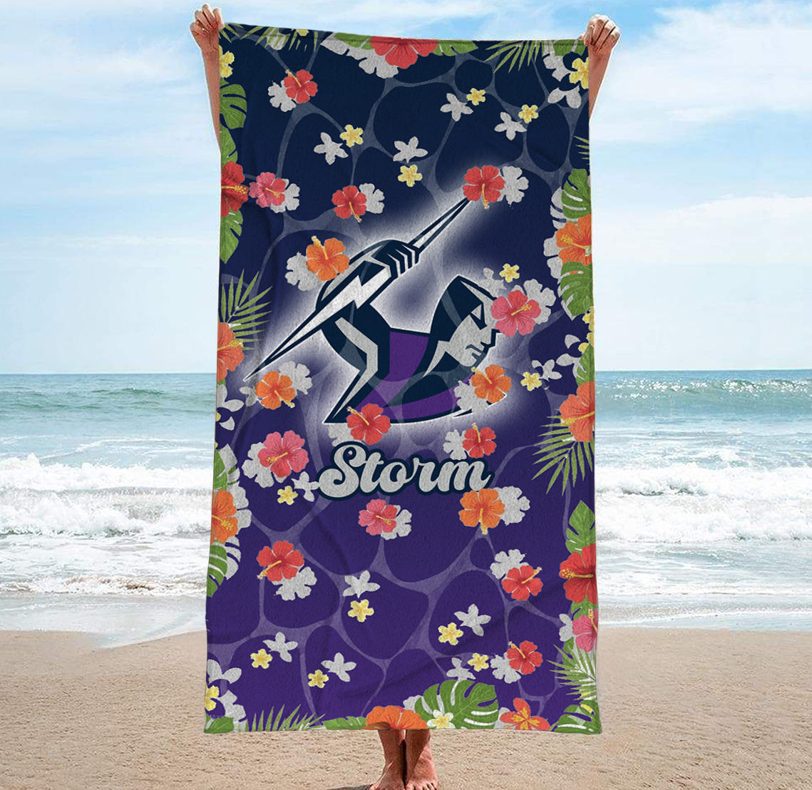 Auspiritmerch Melbourne Storm Personalized Pool Travel Beach and Bath Towels for Kids and Adult