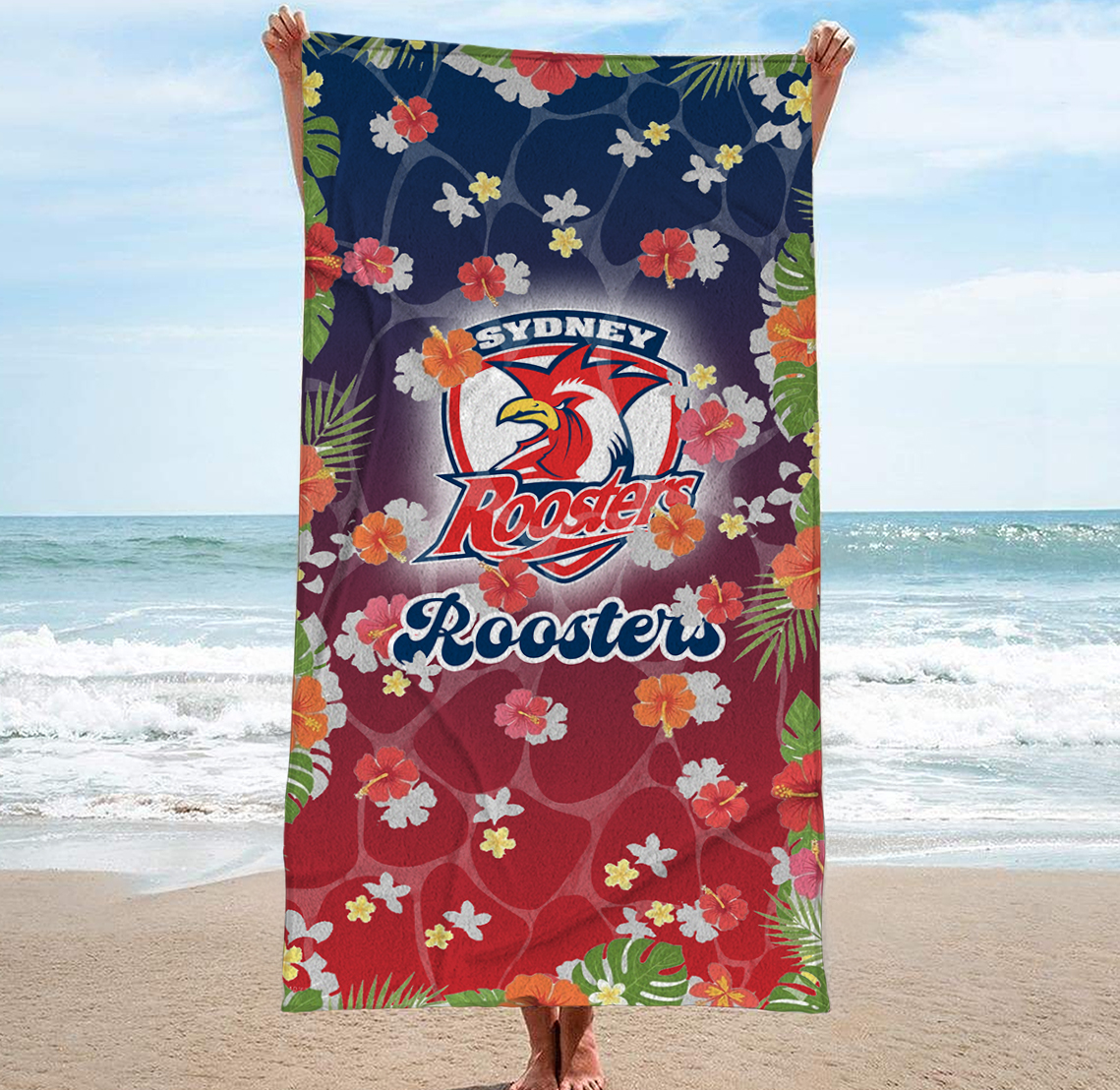 Auspiritmerch Sydney Roosters Personalized Pool Travel Beach and Bath Towels for Kids and Adult