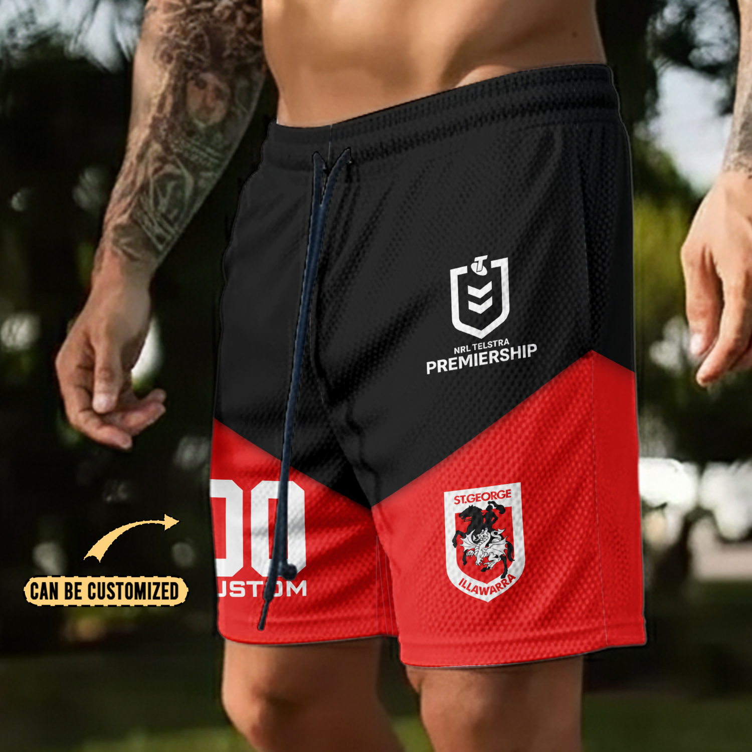 Auspiritmerch St. George Illawarra Dragons Personalized Short Pants Gift For Fans
