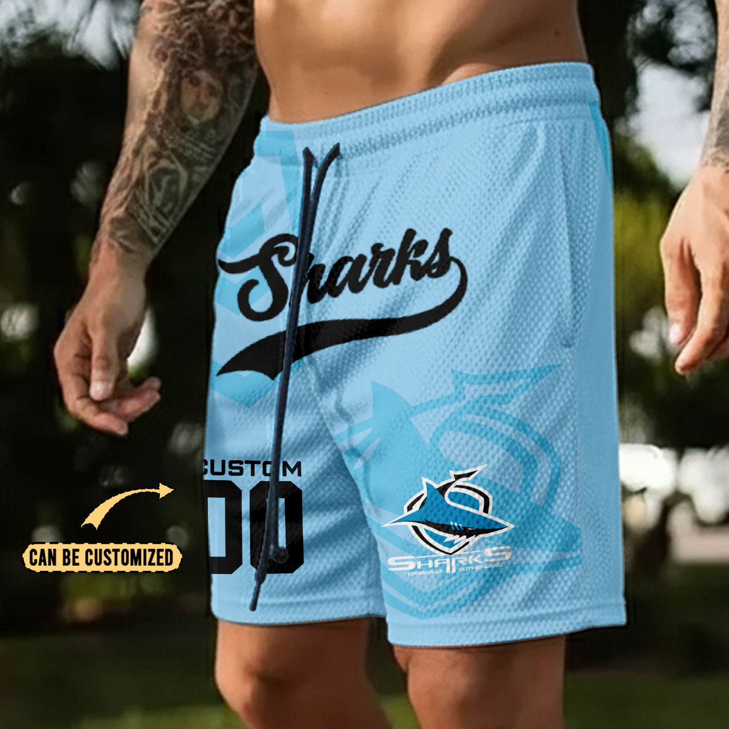 Auspiritmerch Cronulla-Sutherland Sharks Personalized Short Pants Gift For Fans