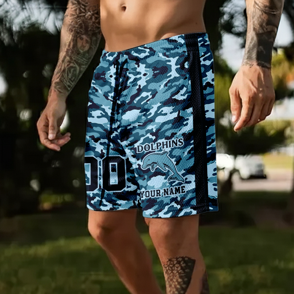 Auspiritmerch Dolphins Personalized Short Pants Gift For Fans