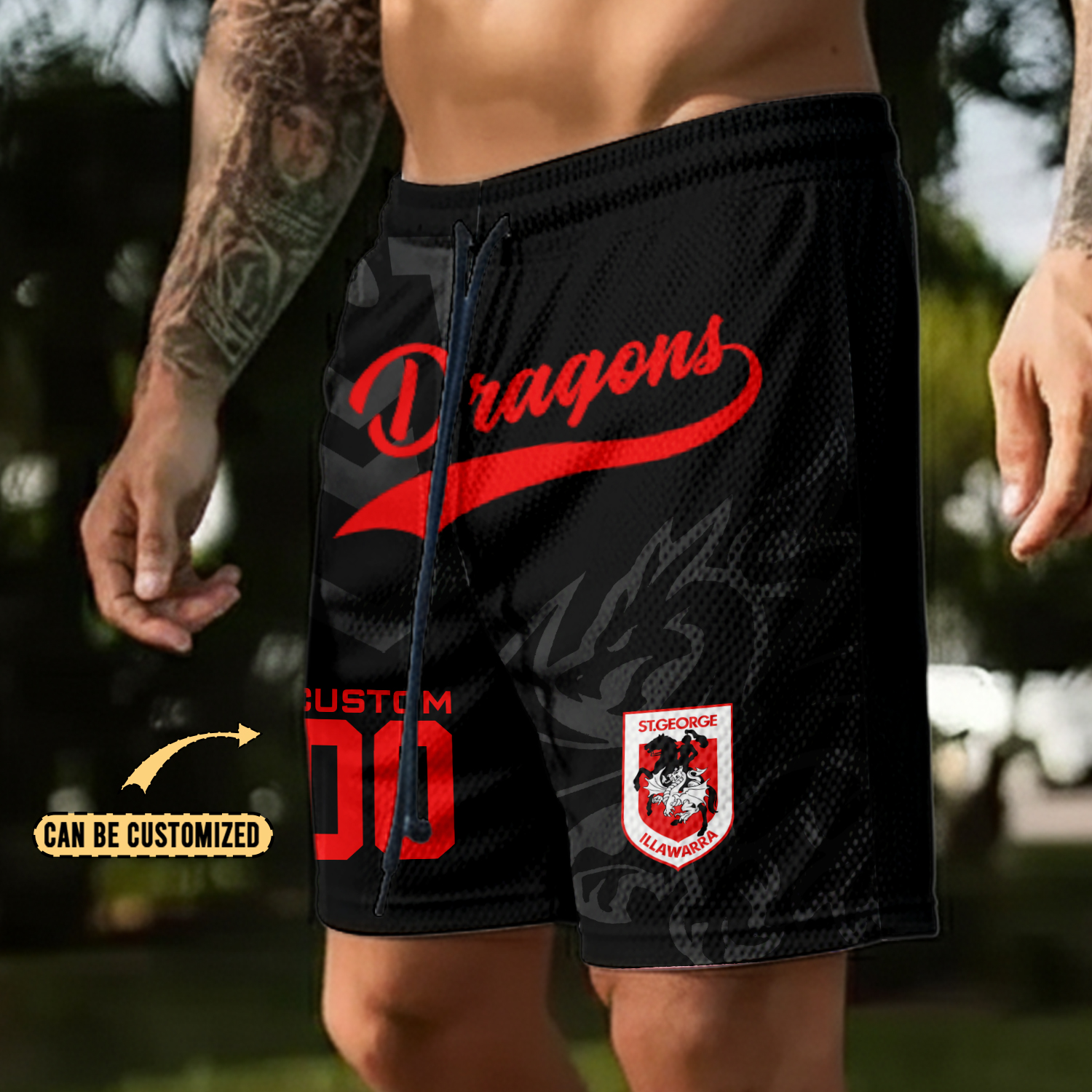 Auspiritmerch St. George Illawarra Dragons Personalized Short Pants Gift For Fans