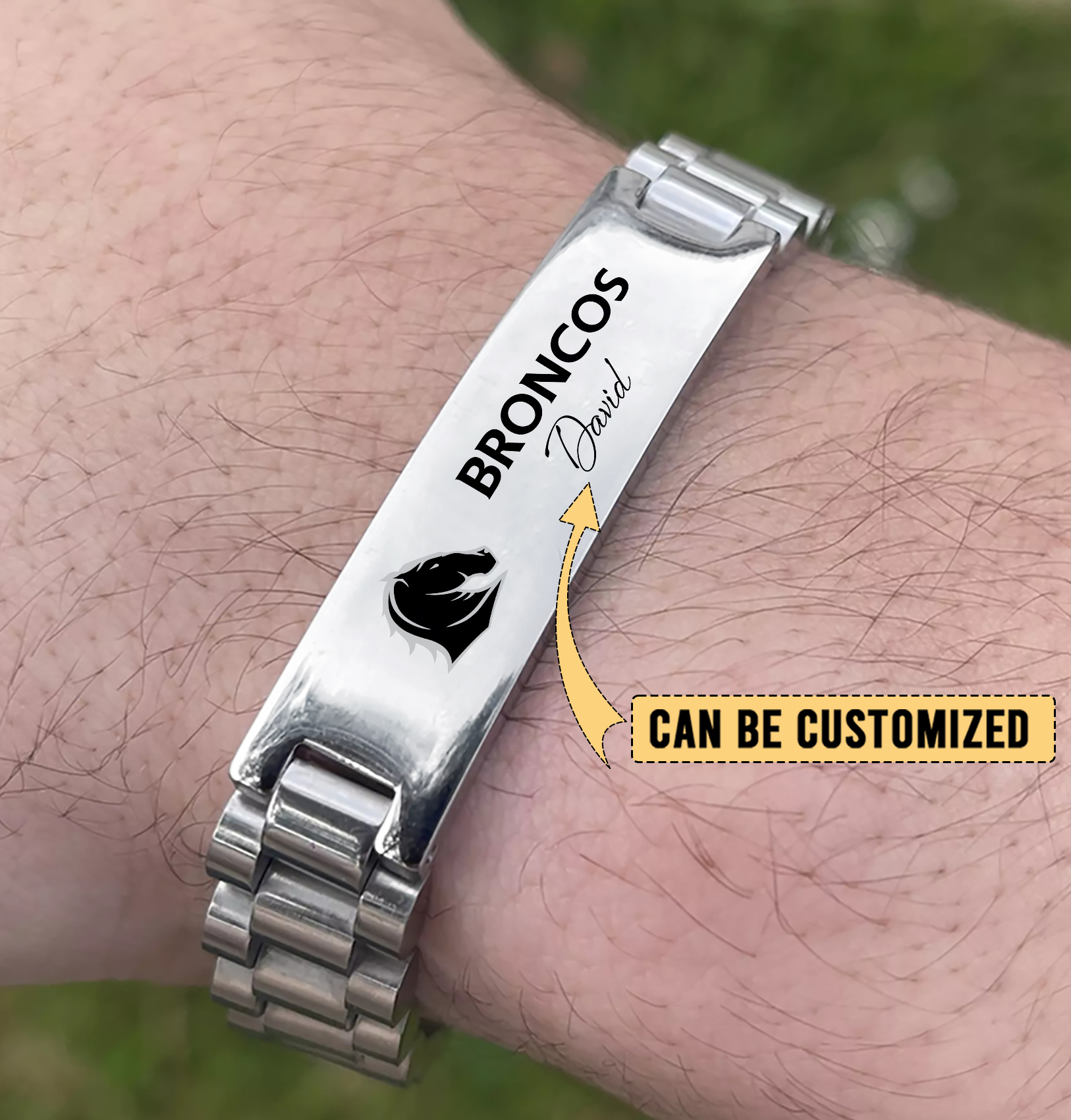 Auspiritmerch Brisbane Broncos Personalized Stainless Steel Bracelet Gift For Fans
