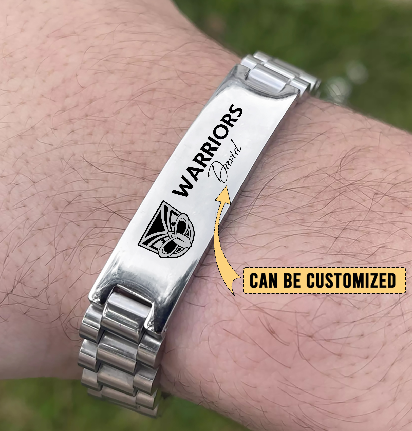 Auspiritmerch New Zealand Warriors Personalized Stainless Steel Bracelet Gift For Fans