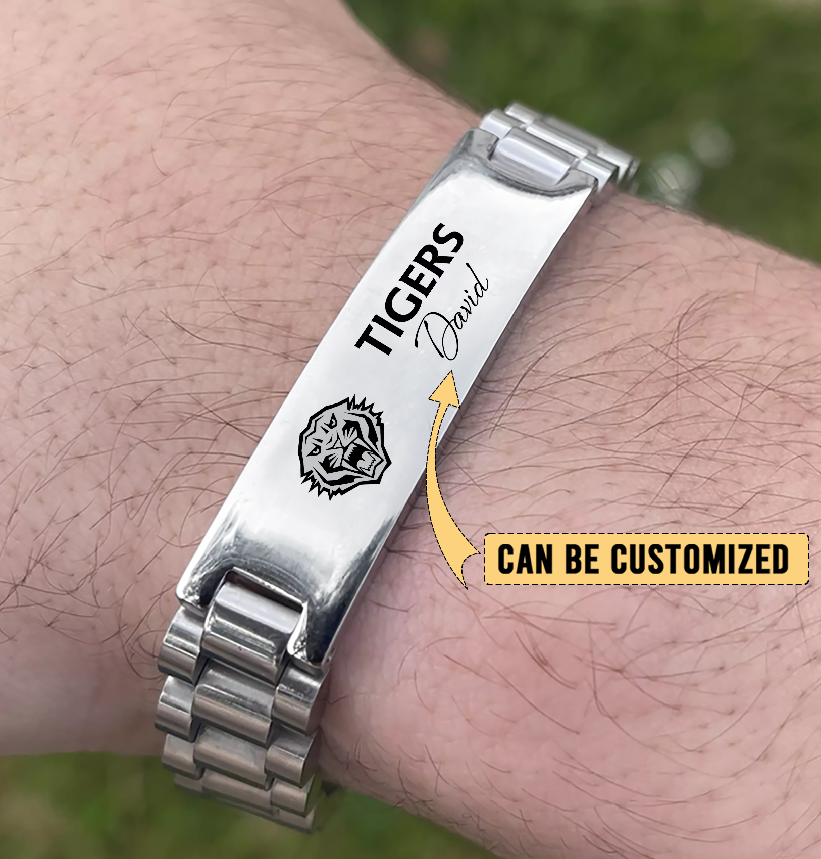 Auspiritmerch Wests Tigers Personalized Stainless Steel Bracelet Gift For Fans