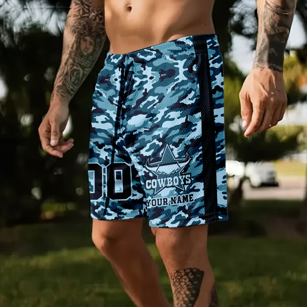 Auspiritmerch North Queensland Cowboys Personalized Short Pants Gift For Fans