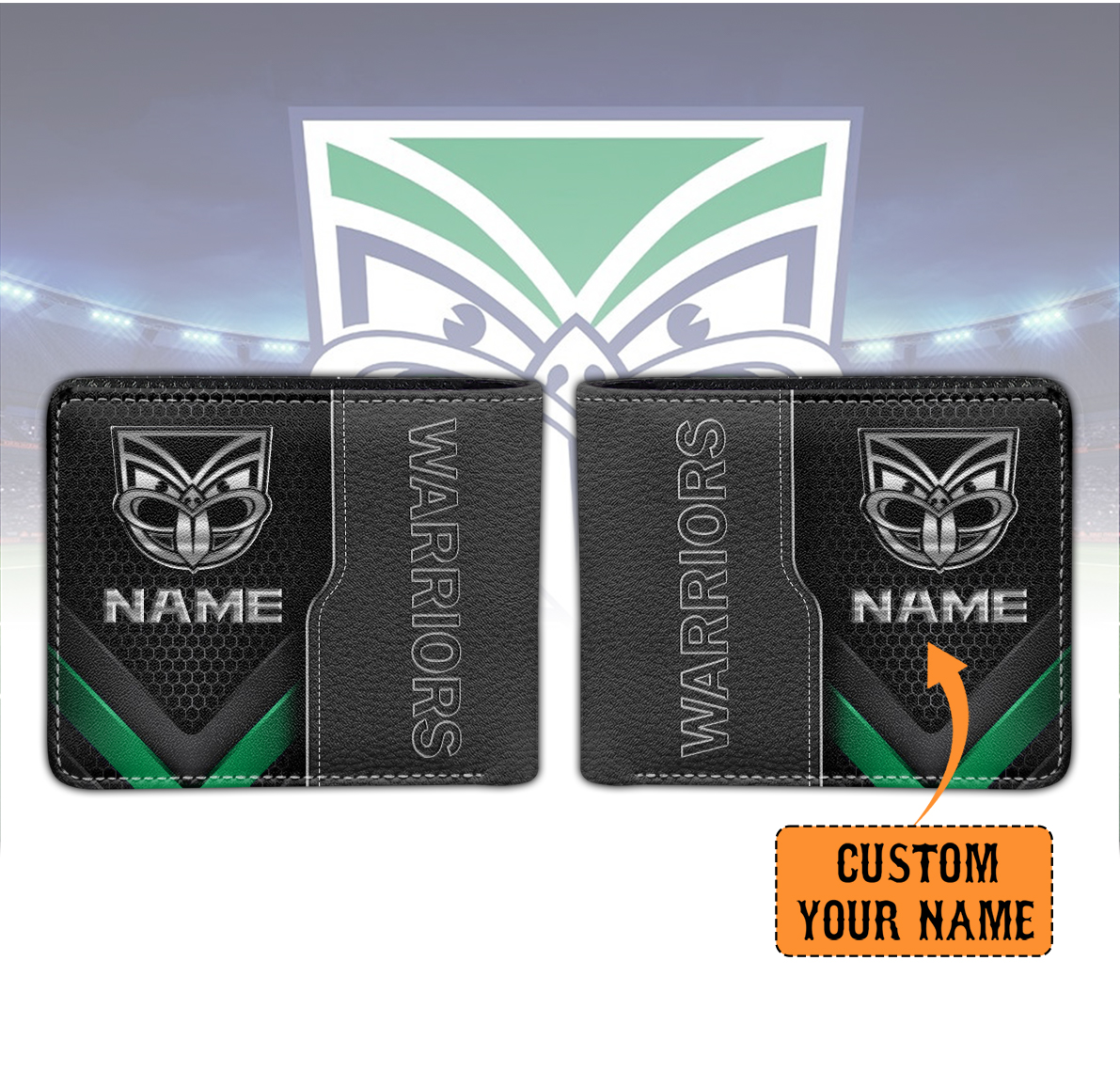 Auspiritmerch New Zealand Warriors Personalized Leather Wallet Gift For Fans