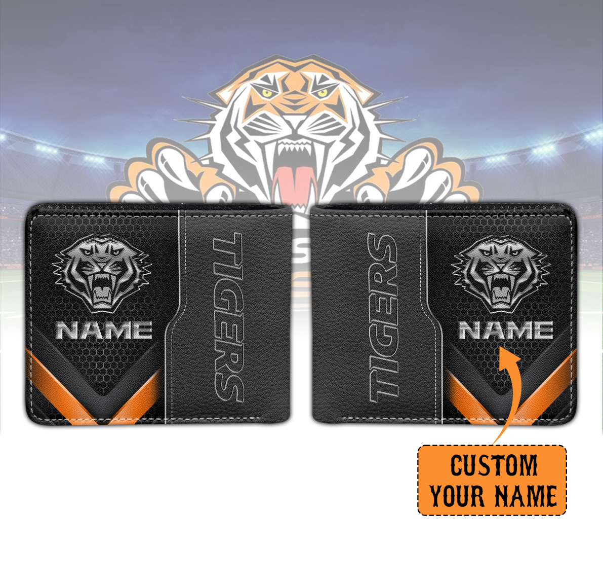 Auspiritmerch Wests Tigers Personalized Leather Wallet Gift For Fans