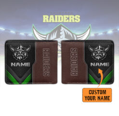 Auspiritmerch Canberra Raiders Personalized Leather Wallet Gift For Fans